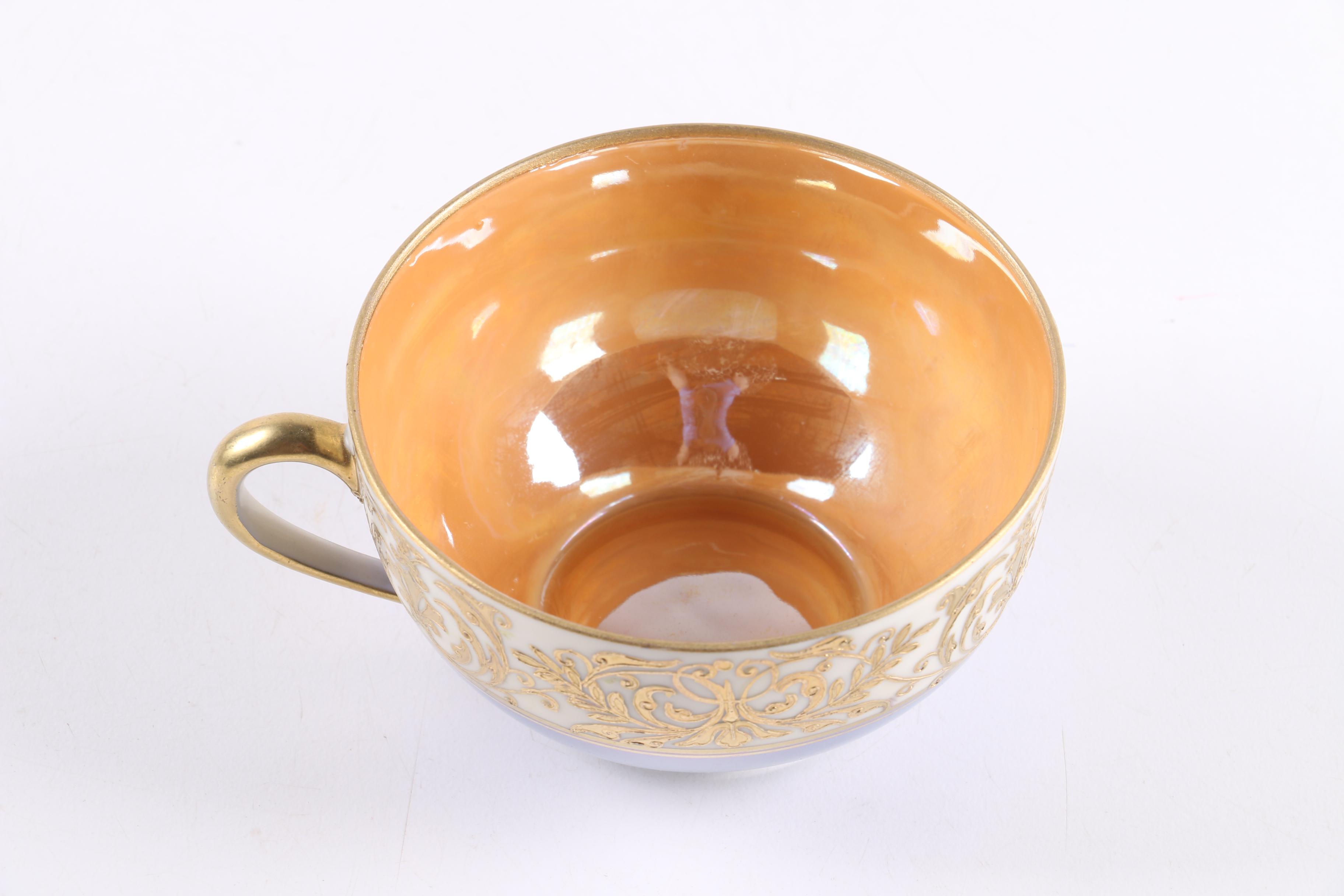 Noritake Blue and Orange Lustreware Tableware