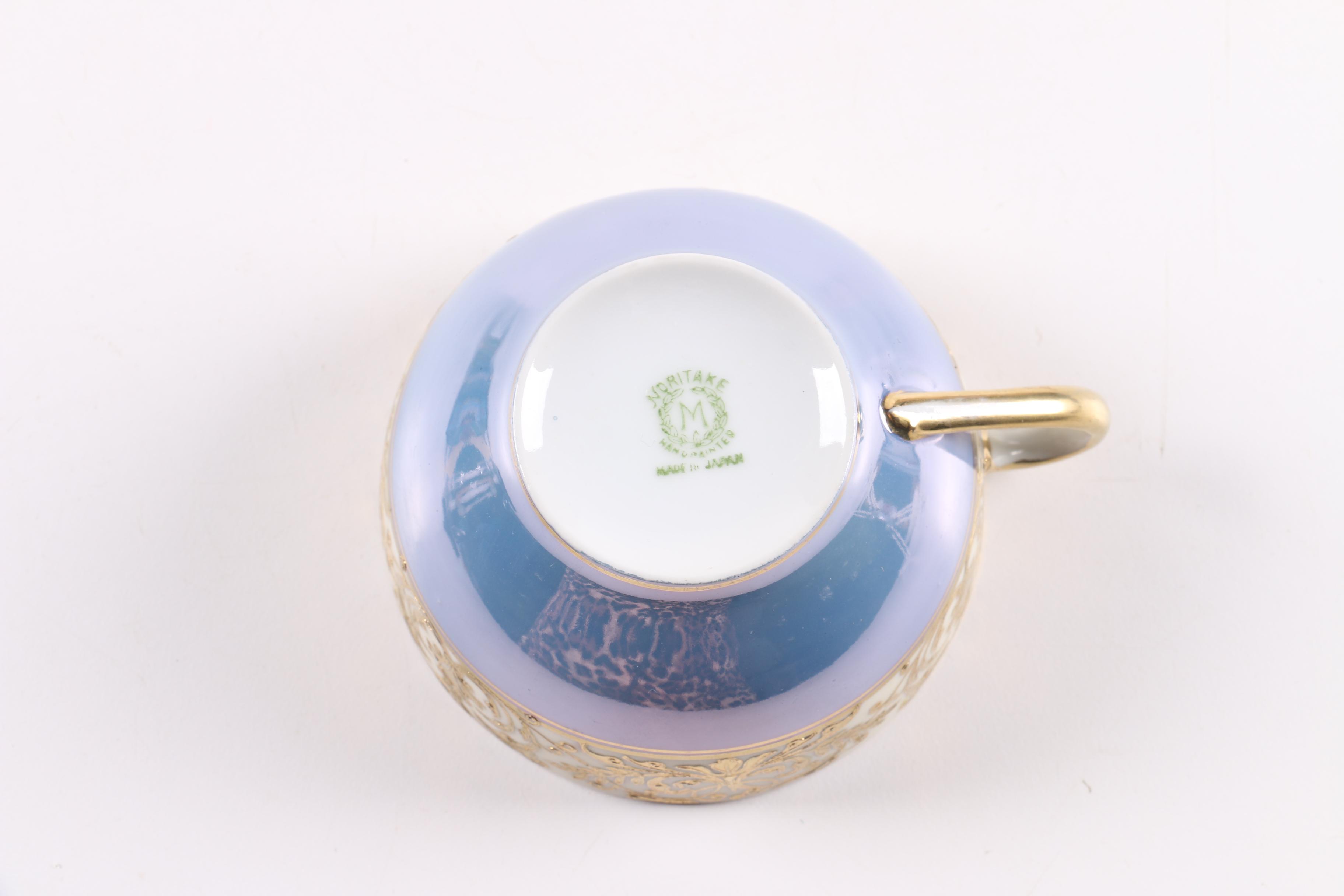 Noritake Blue and Orange Lustreware Tableware