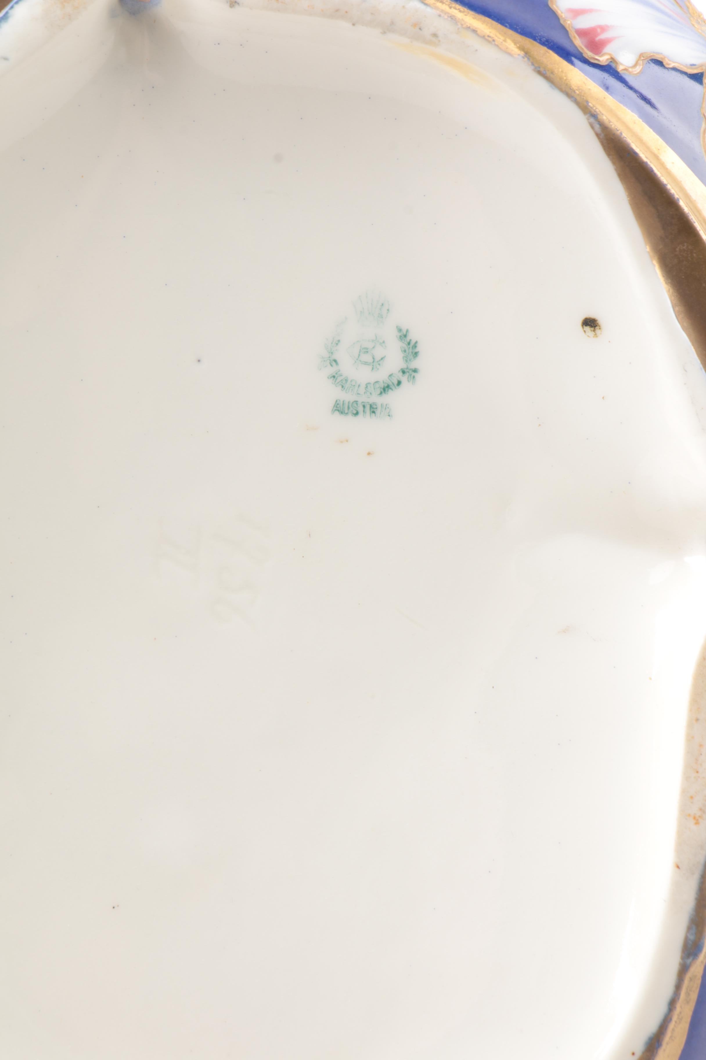 Art Nouveau Carl Knoll Porcelain Centerpiece Bowl