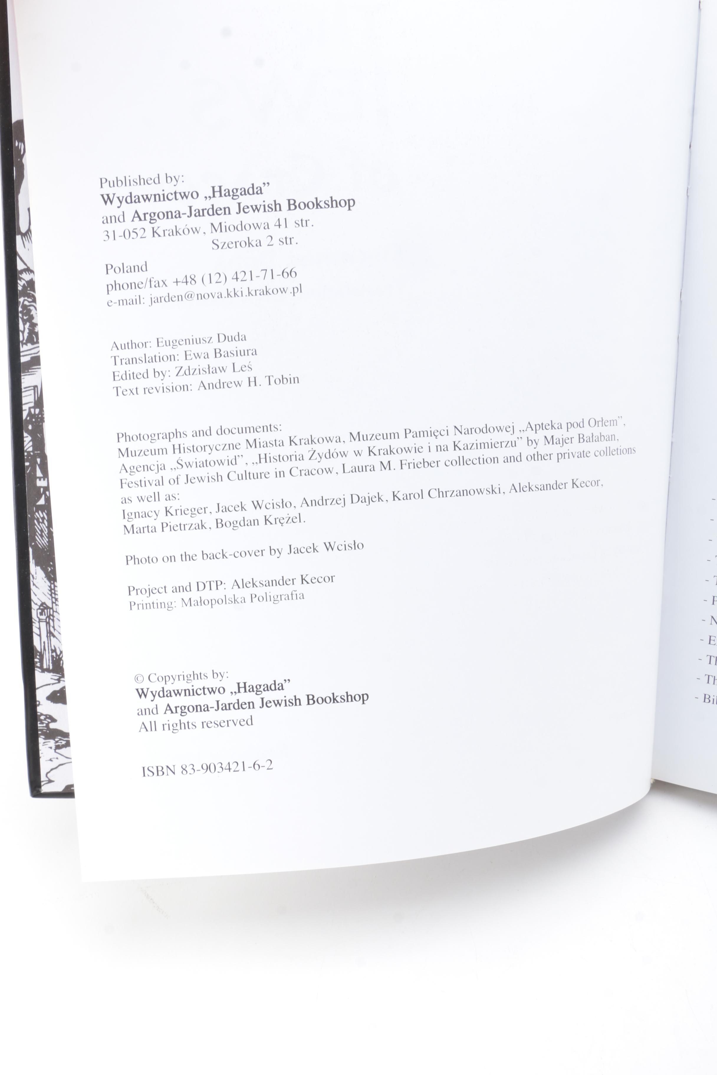 1999 "Children of a Vanished World" and "The Jews of Cracow"