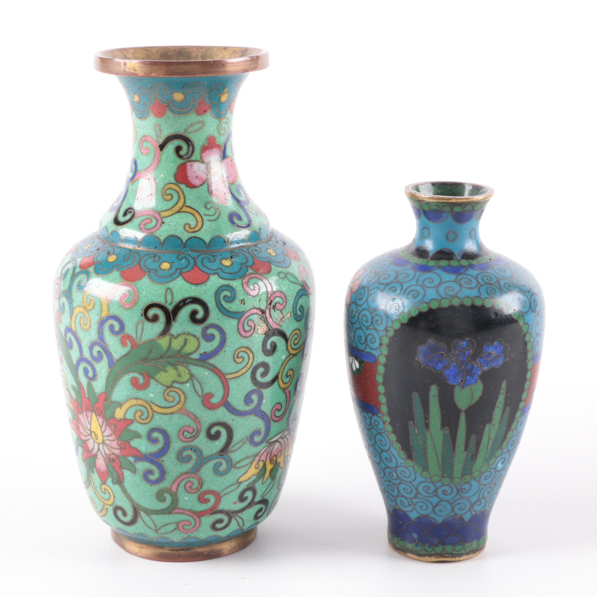 Three Chinese Cloisonné Vases