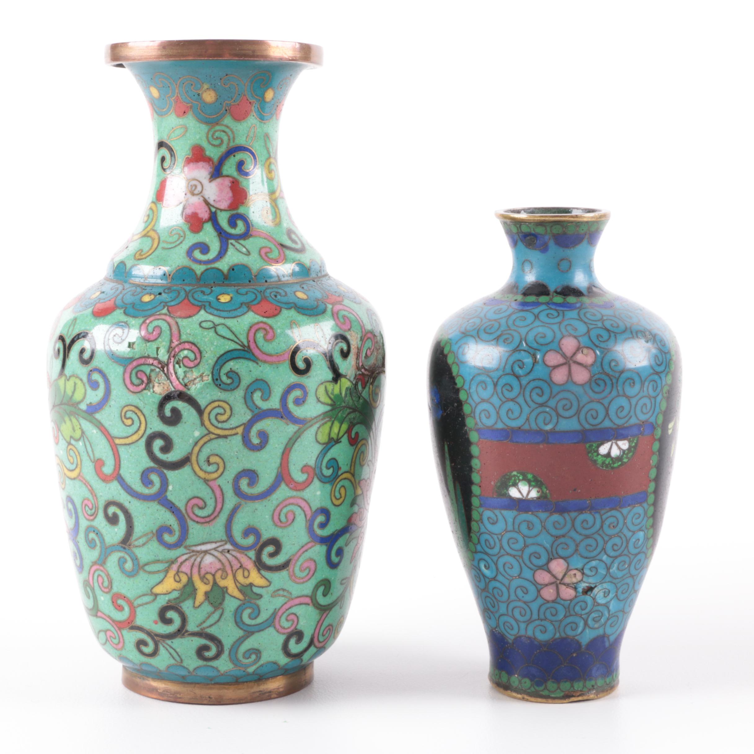 Three Chinese Cloisonné Vases