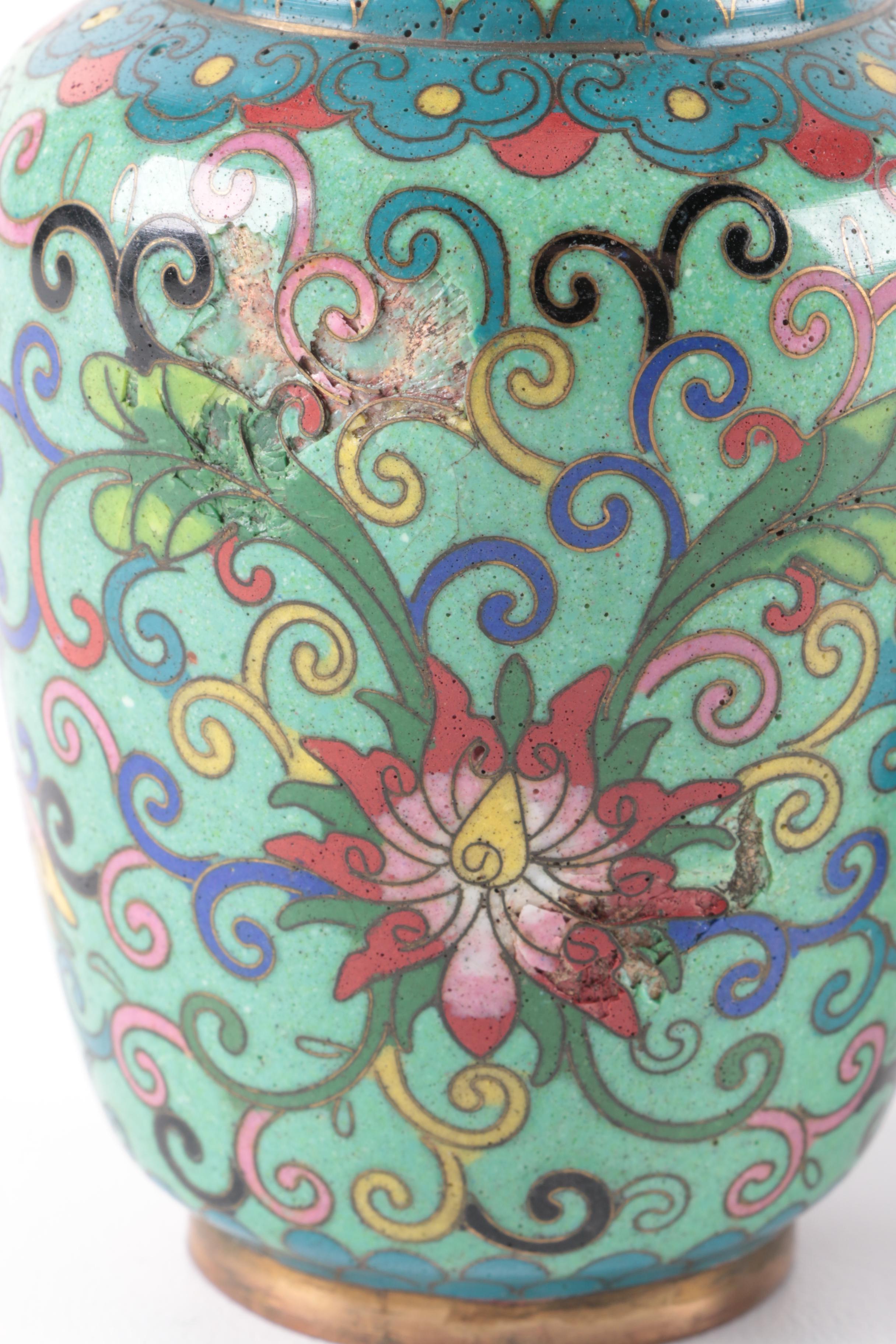 Three Chinese Cloisonné Vases
