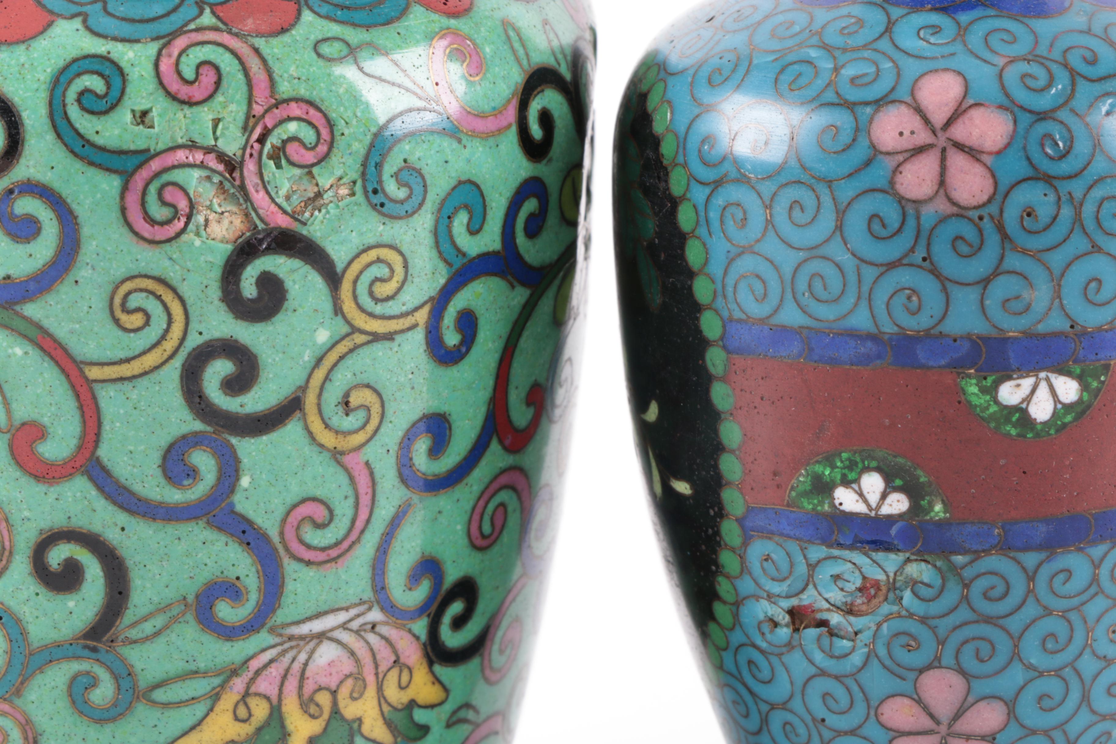 Three Chinese Cloisonné Vases