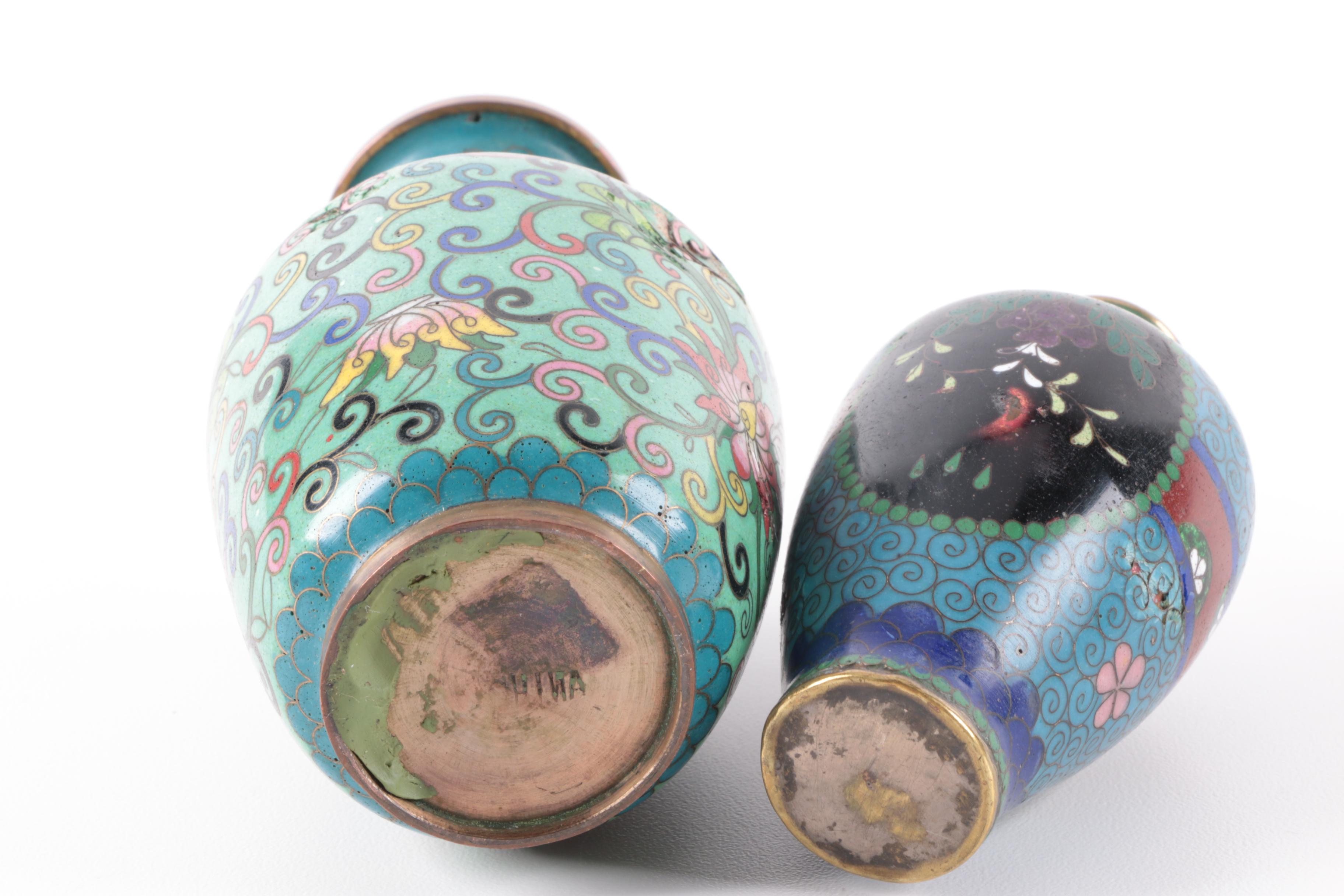 Three Chinese Cloisonné Vases