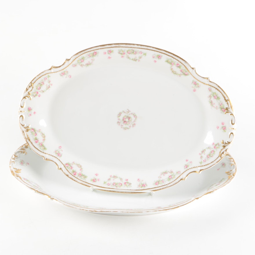 1906-08 Limoges Porcelain Platters by Mavaleix, Mandavy & Balleroy