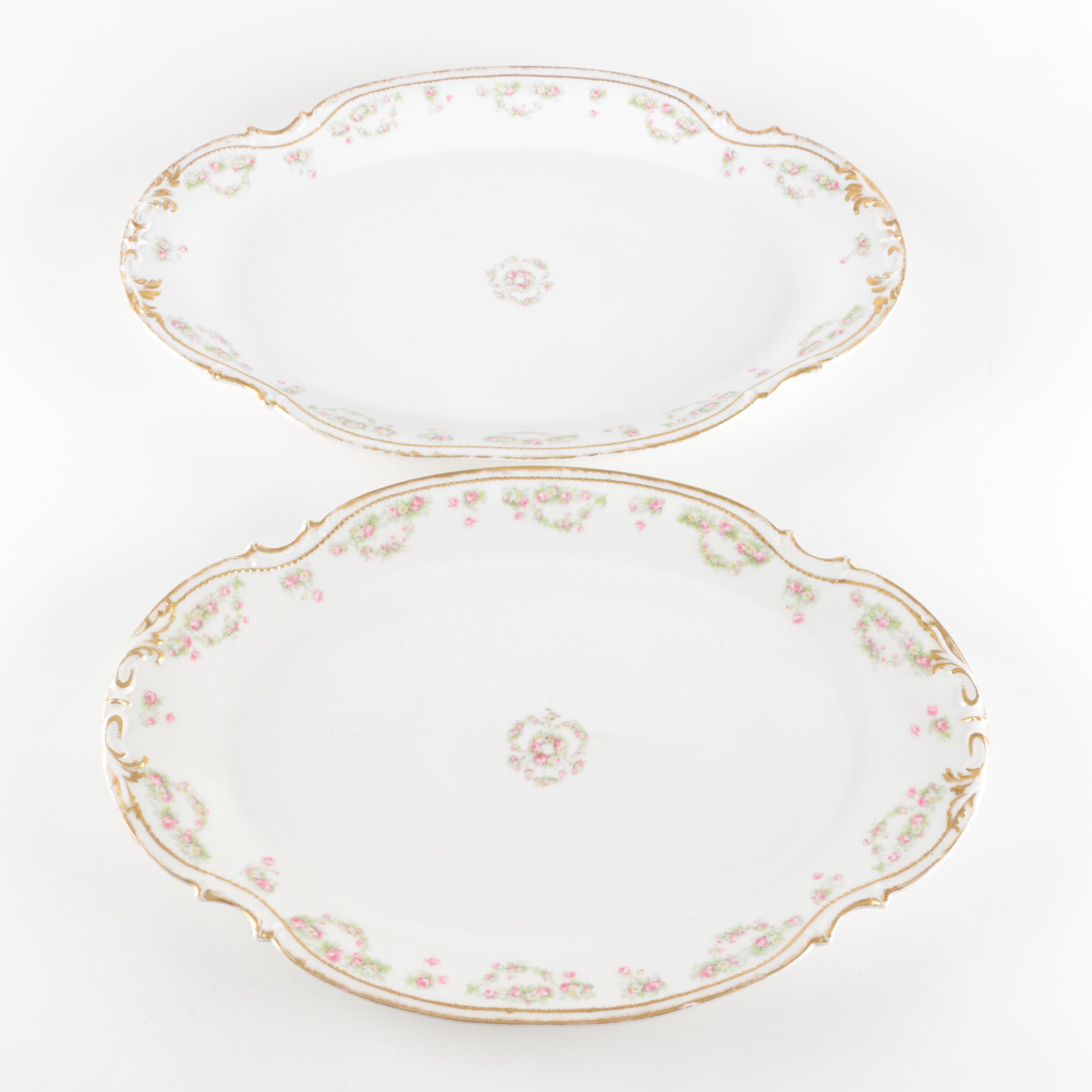 1906-08 Limoges Porcelain Platters by Mavaleix, Mandavy & Balleroy