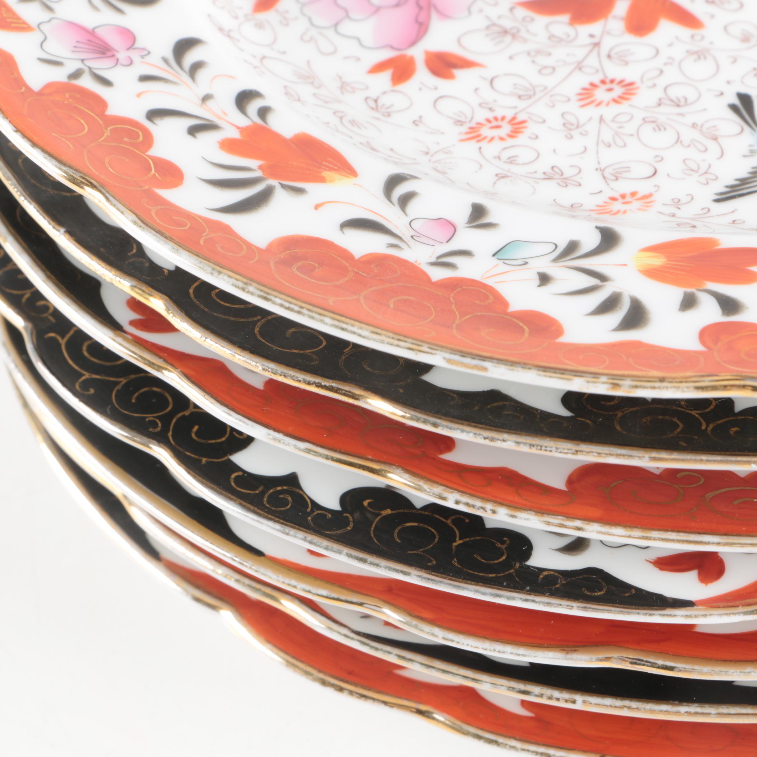 Imari Style Patterned Porcelain Plates
