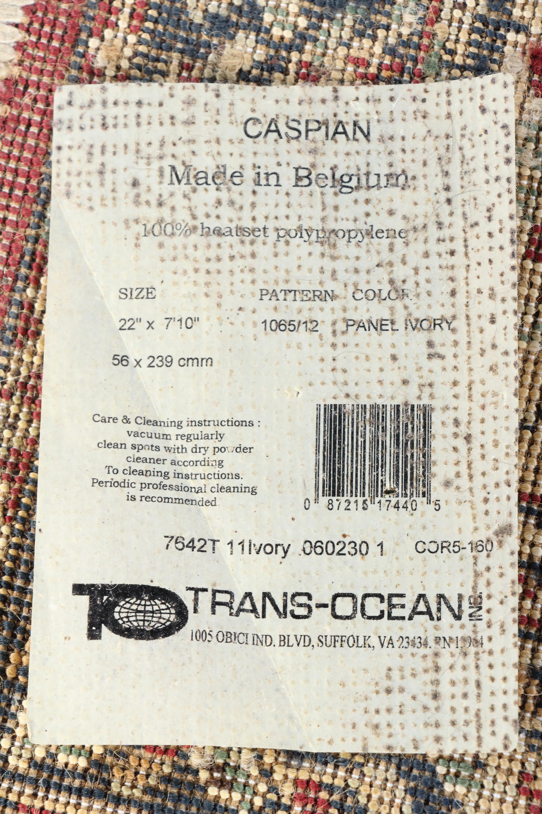 Power-Loomed Belgian "Caspian" Carpet Runner and Accent Rug by Trans-Ocean