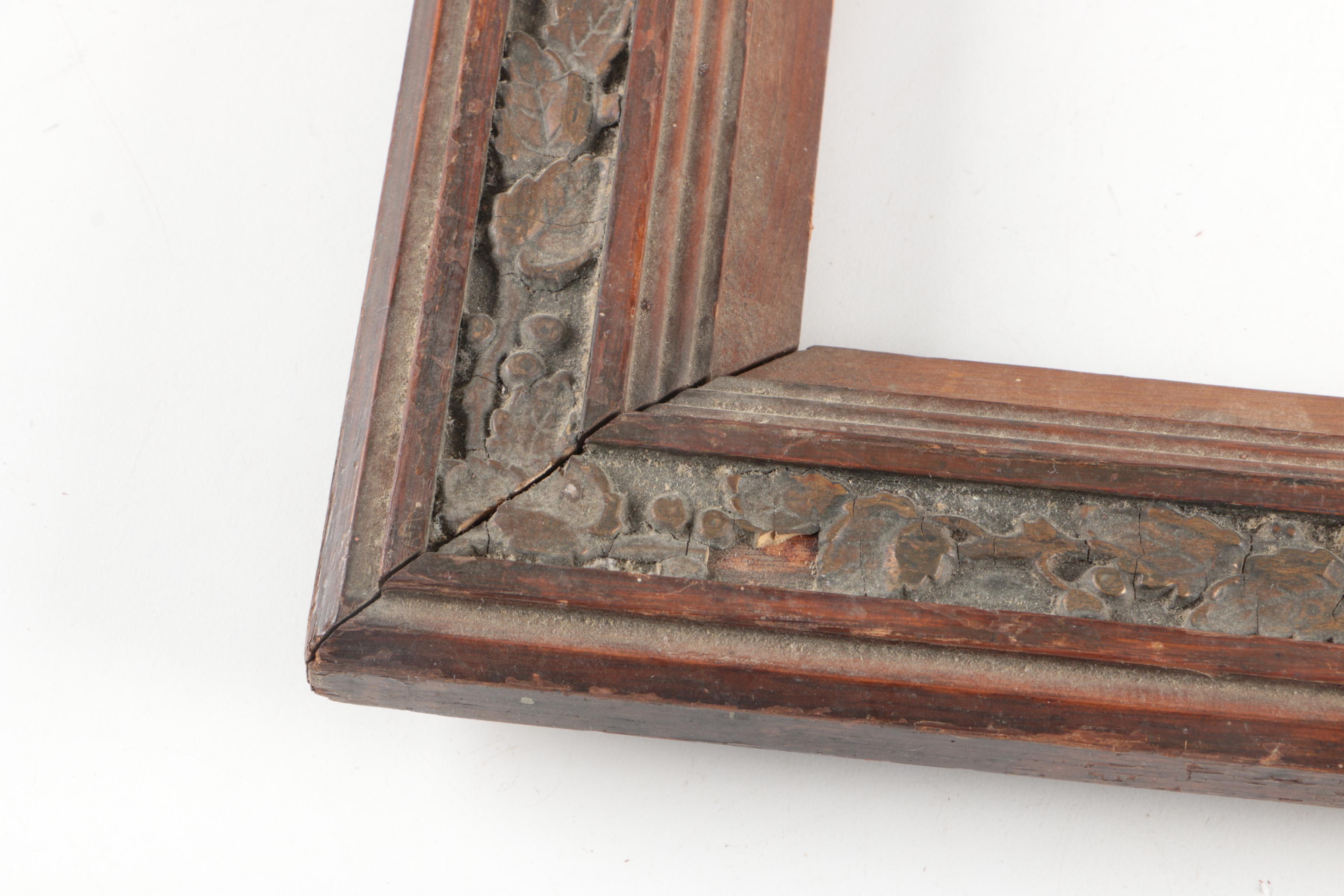 Rustic Wooden Slat Shelf, Frame and Wall Art