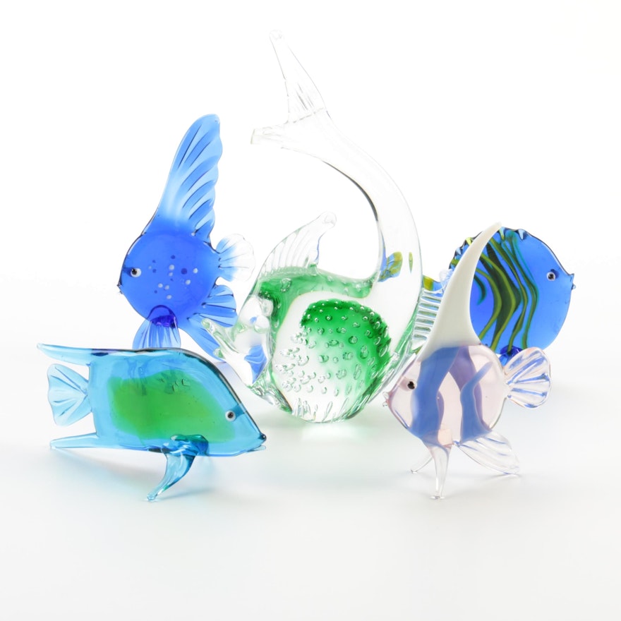 Glass Fish Figurines