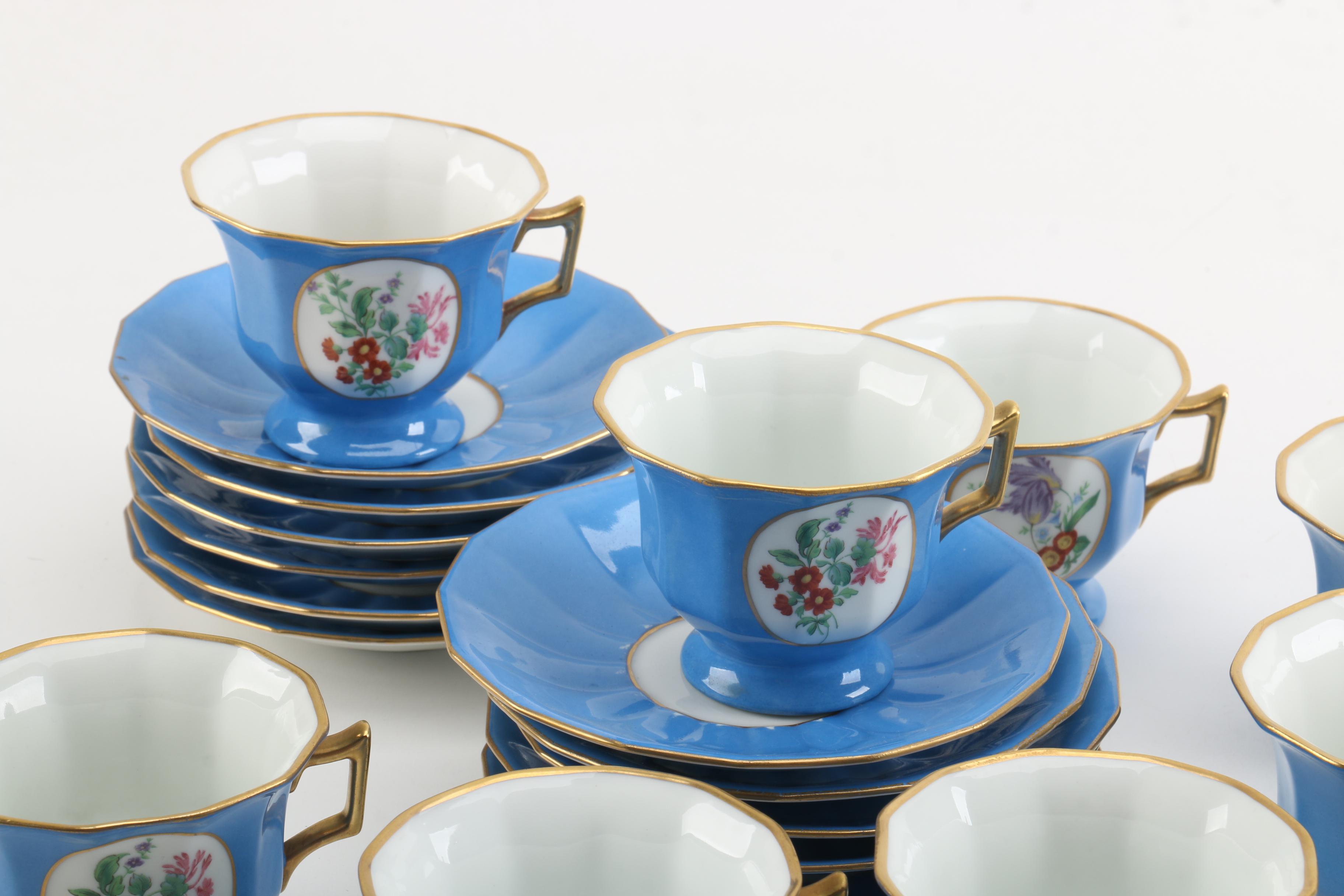 Antique Tressemanes and Vogt Limoges Porcelain Tableware