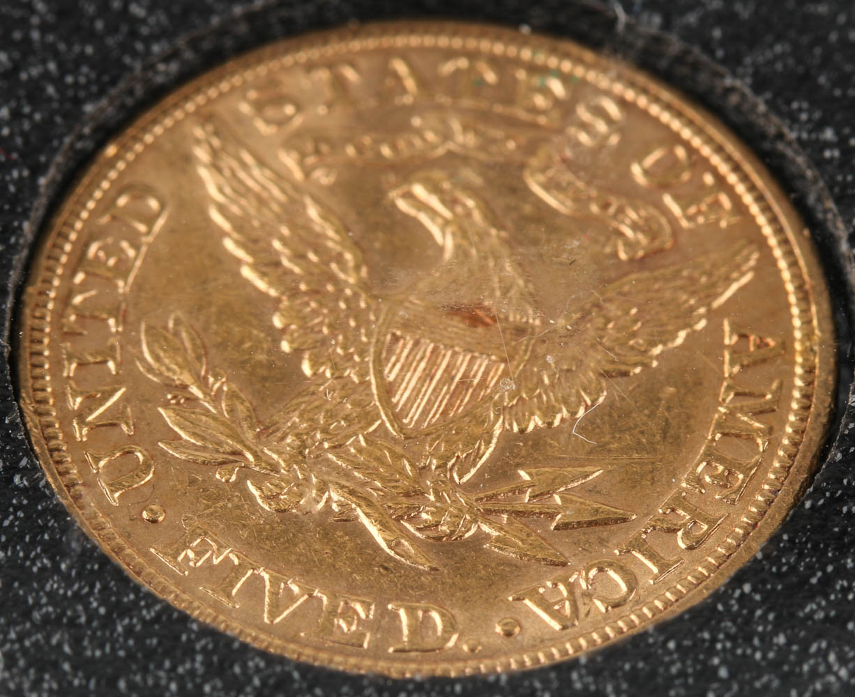 1902 Liberty Head $5 Half Eagle Gold Coin