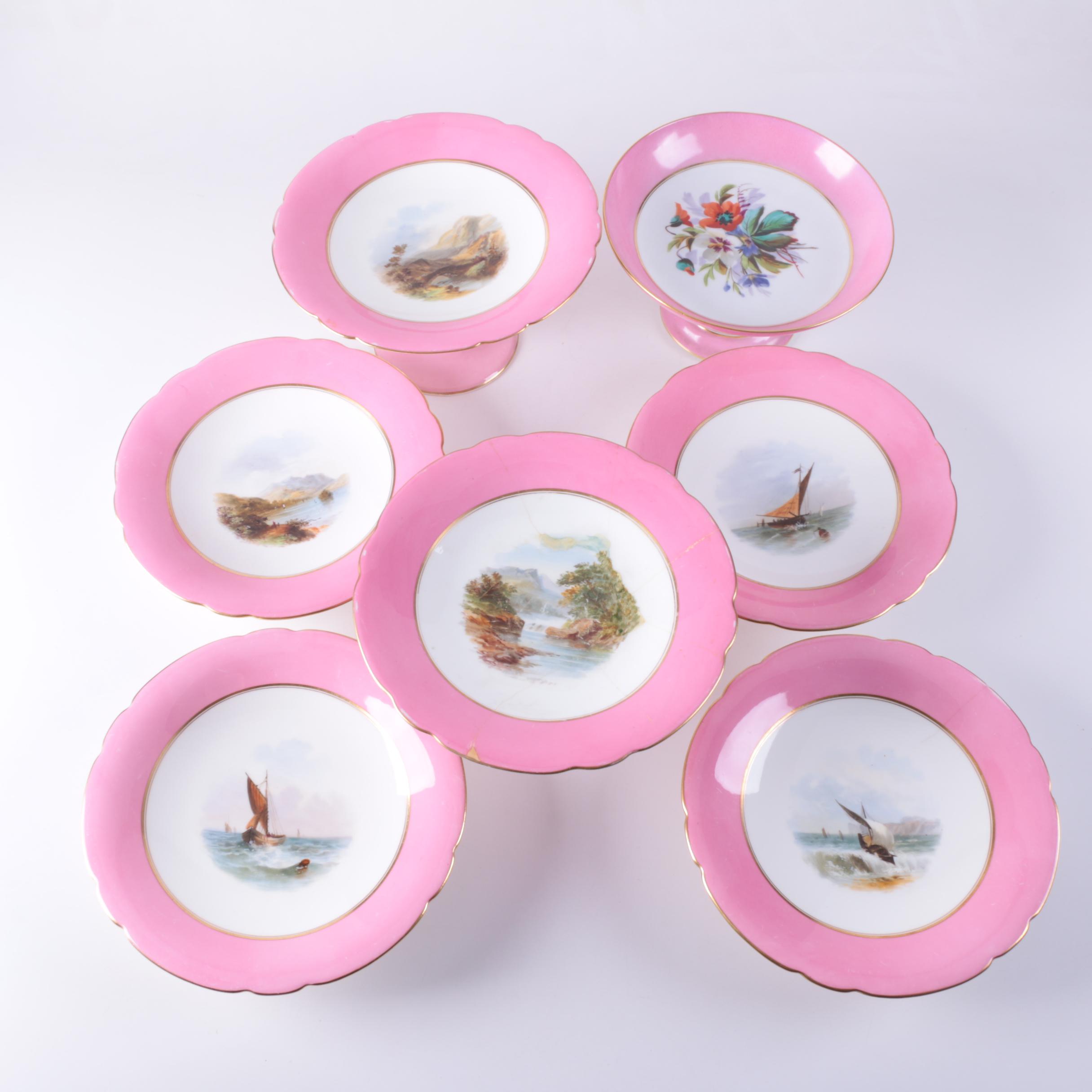 Assembled Antique Porcelain Dessert Service
