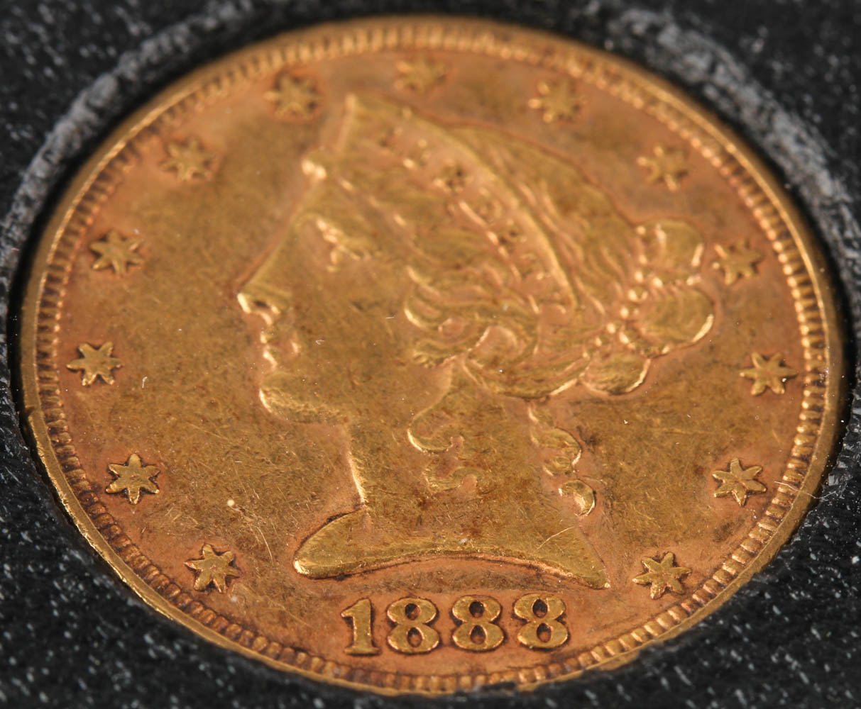 1888 Liberty Head $5 Half Eagle Gold Coin