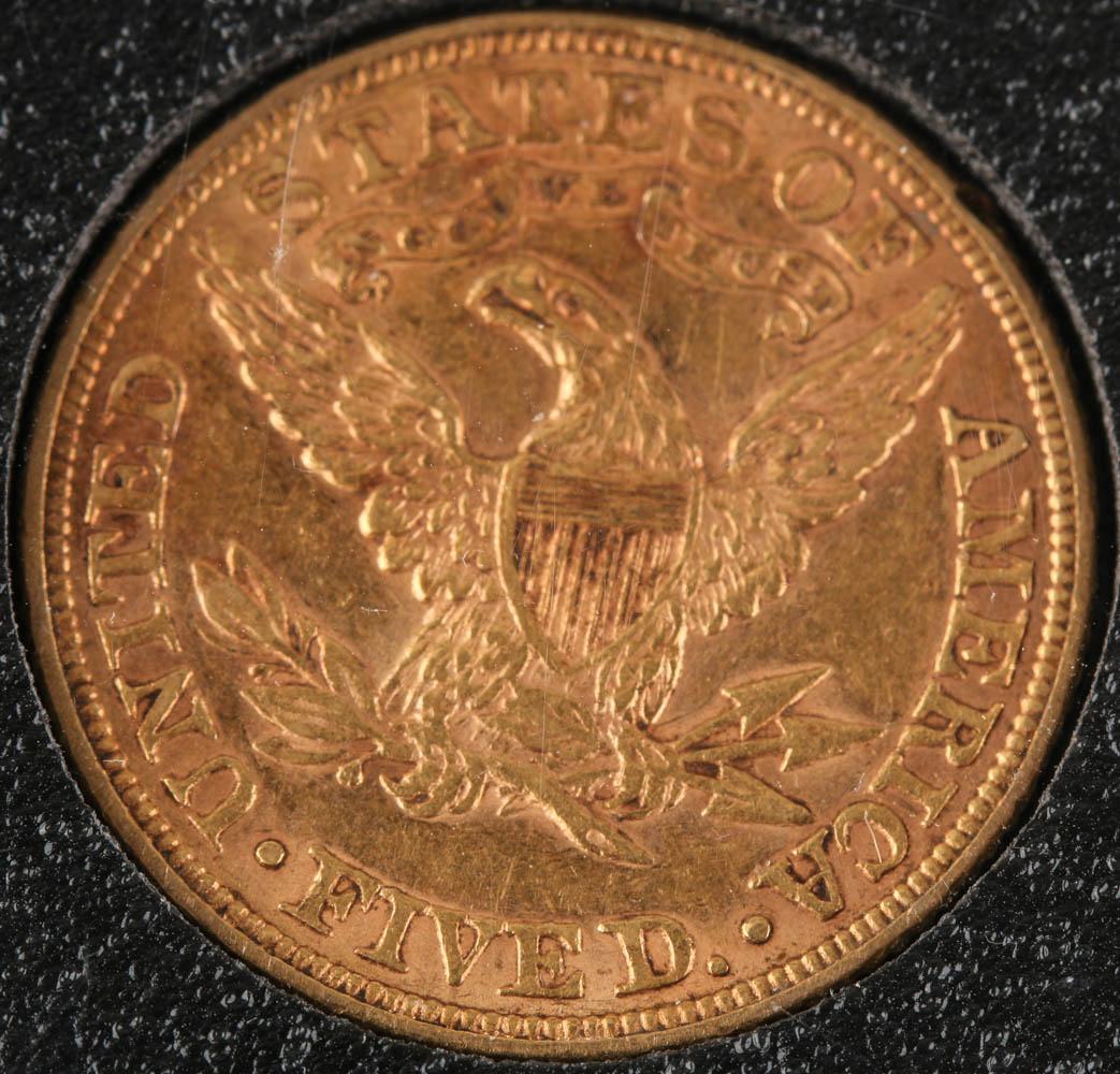 1888 Liberty Head $5 Half Eagle Gold Coin