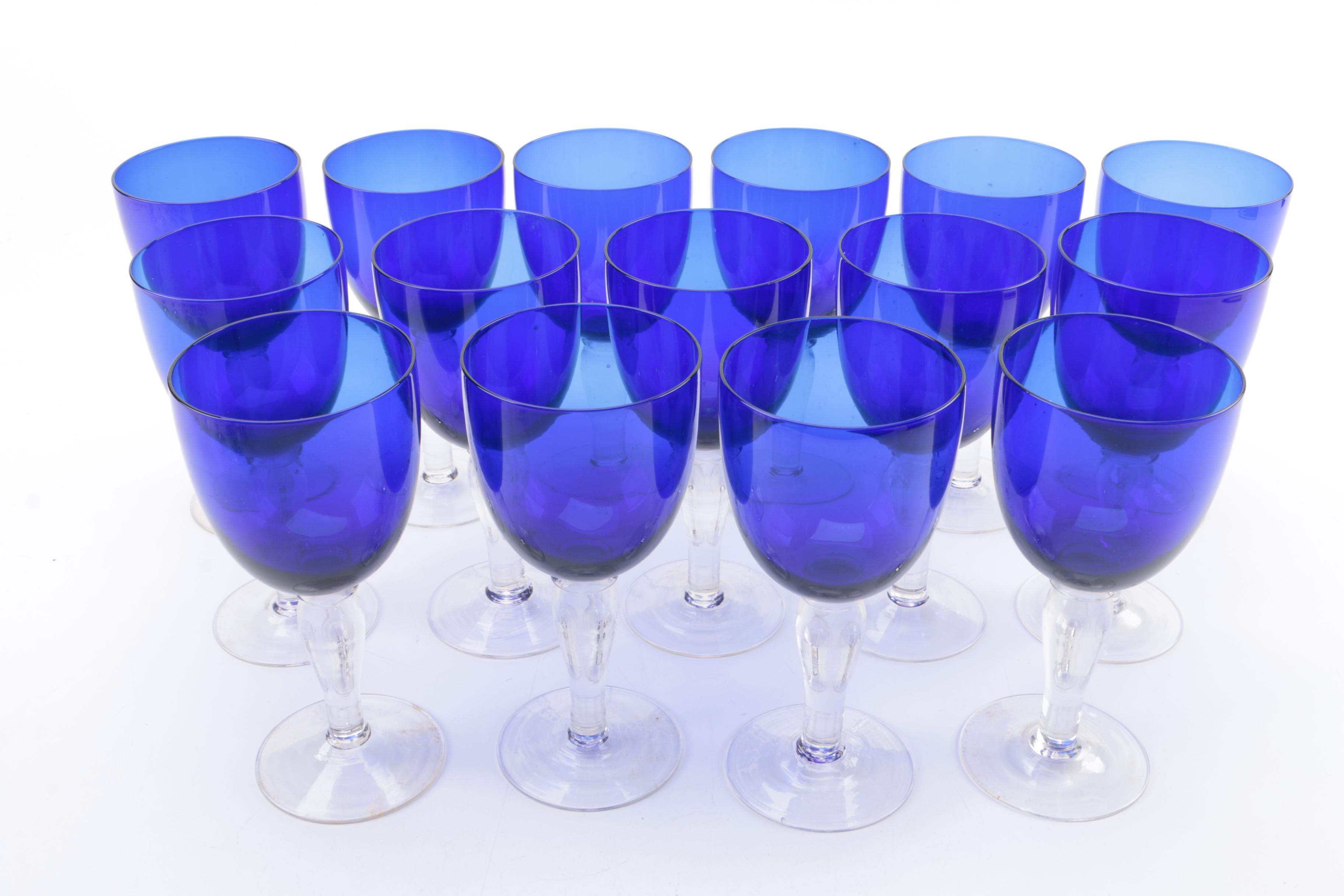 Cobalt Glass Stemware