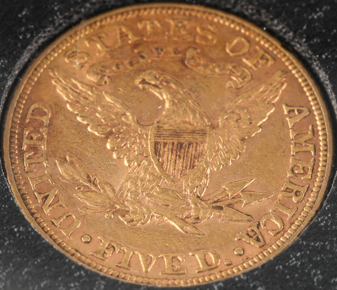 1888 Liberty Head $5 Half Eagle Gold Coin