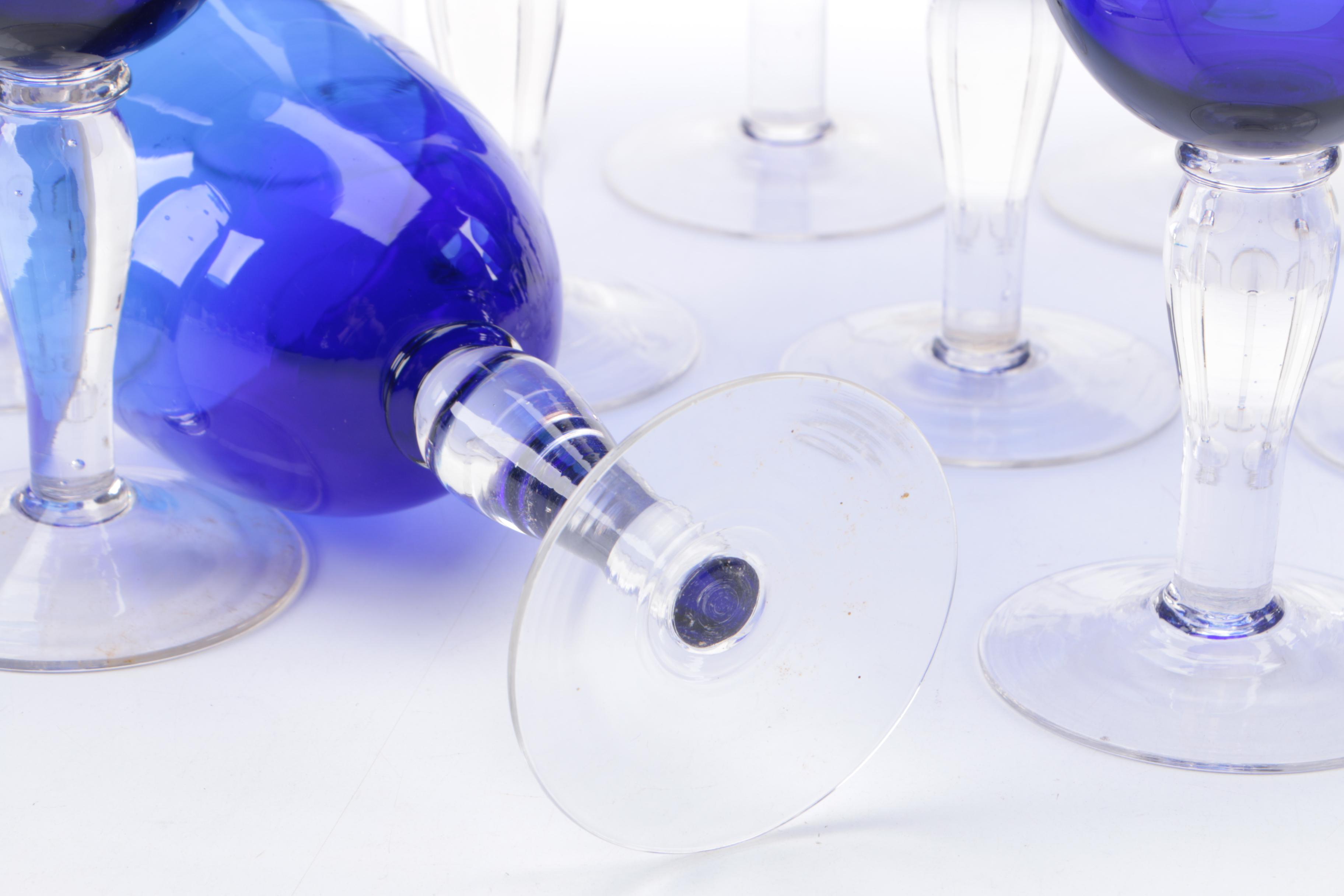 Cobalt Glass Stemware
