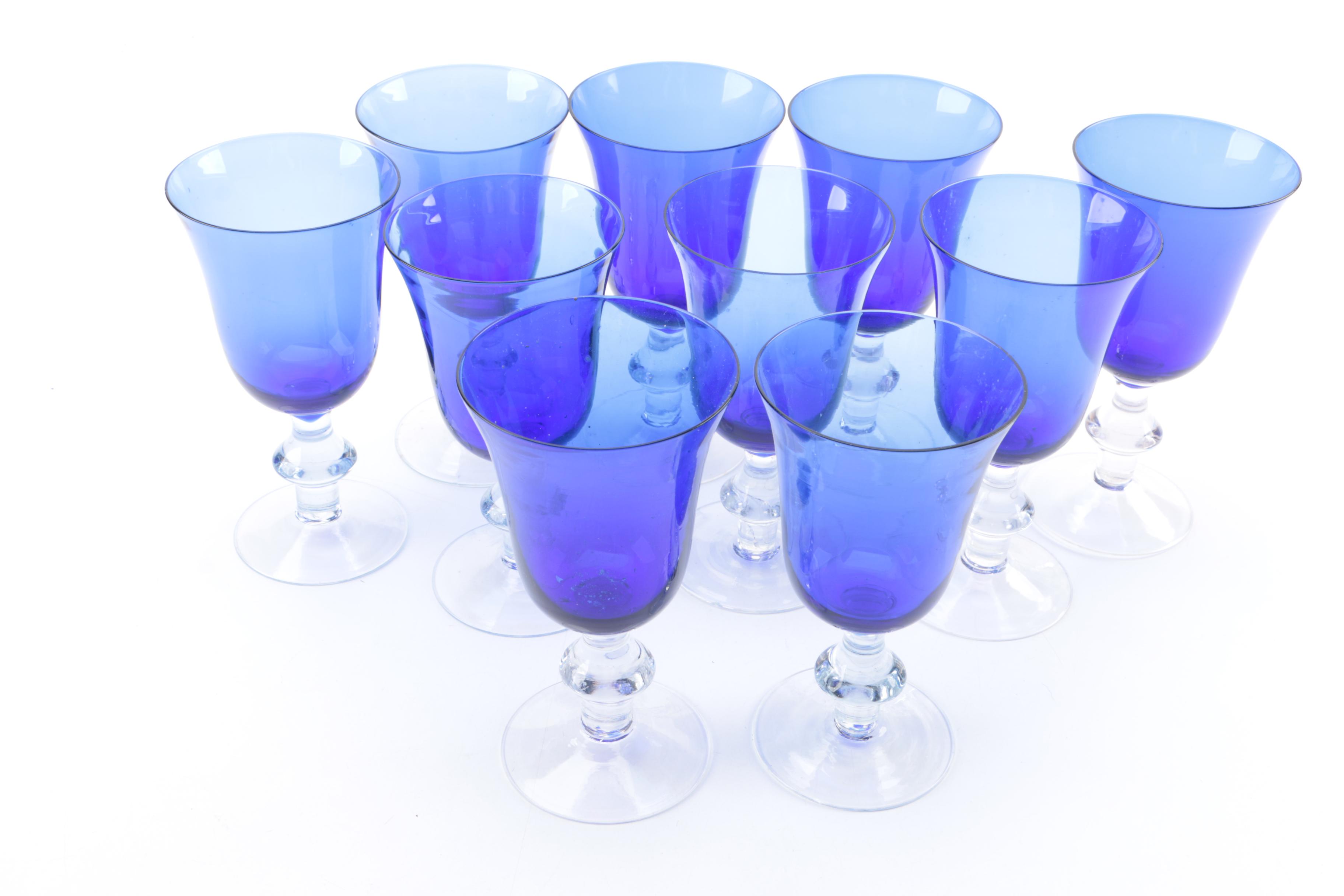 Cobalt Glass Stemware