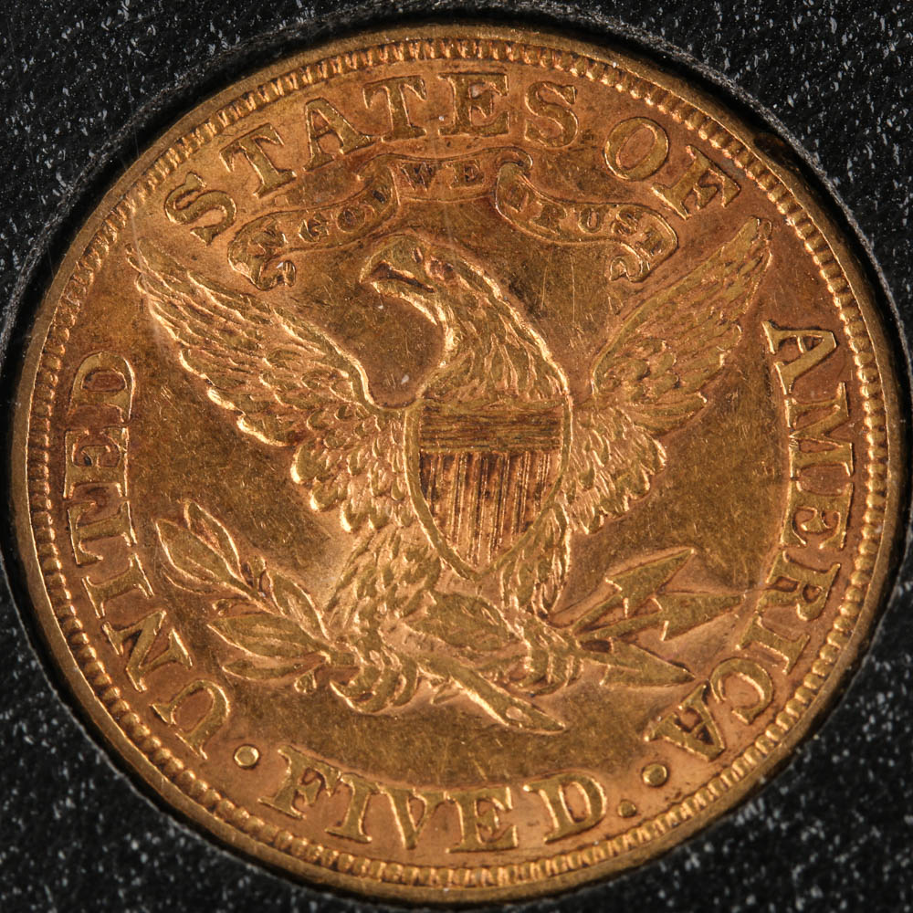 1888 Liberty Head $5 Half Eagle Gold Coin