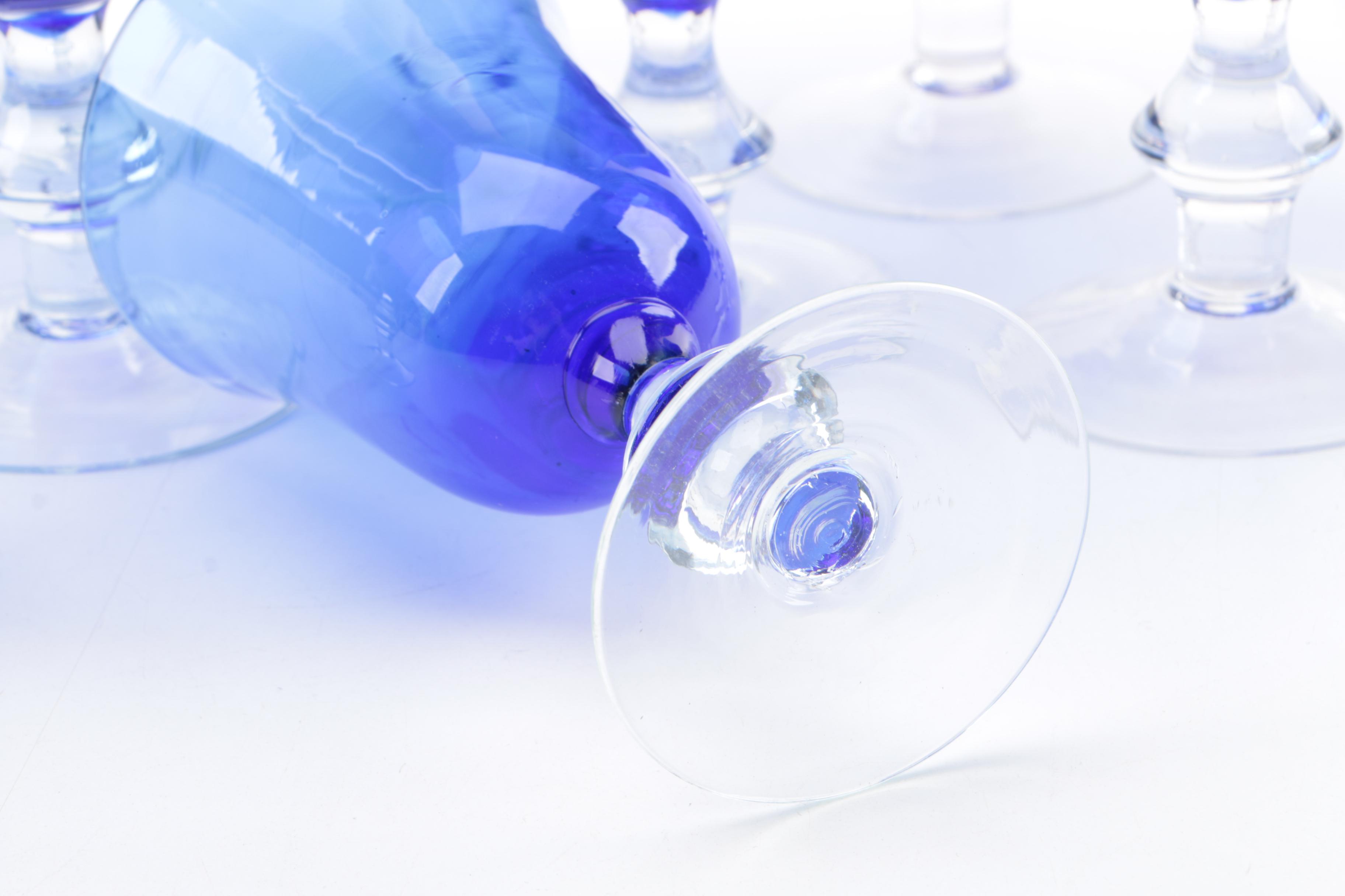 Cobalt Glass Stemware