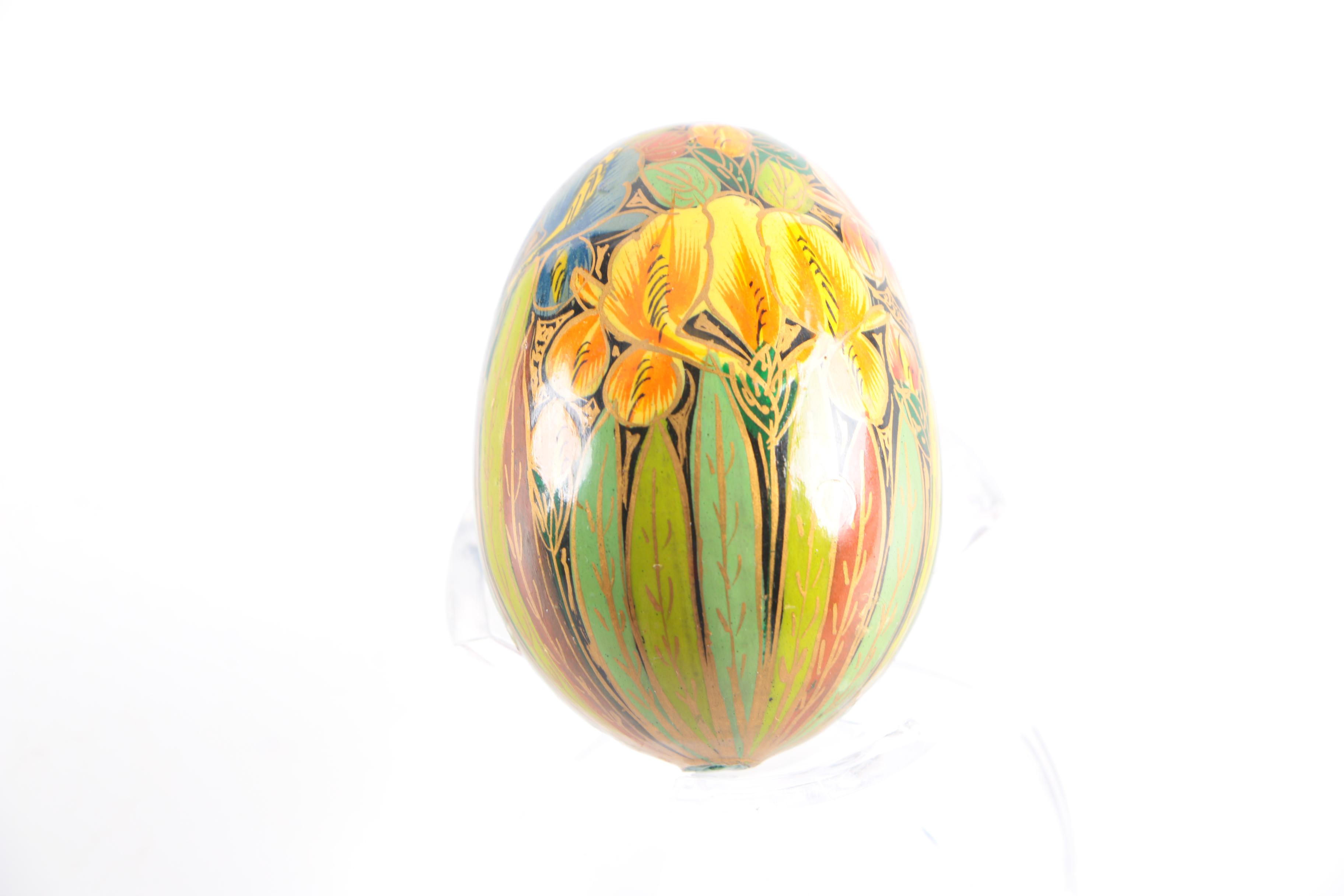 Hand Painted Natural and Wood Eggs