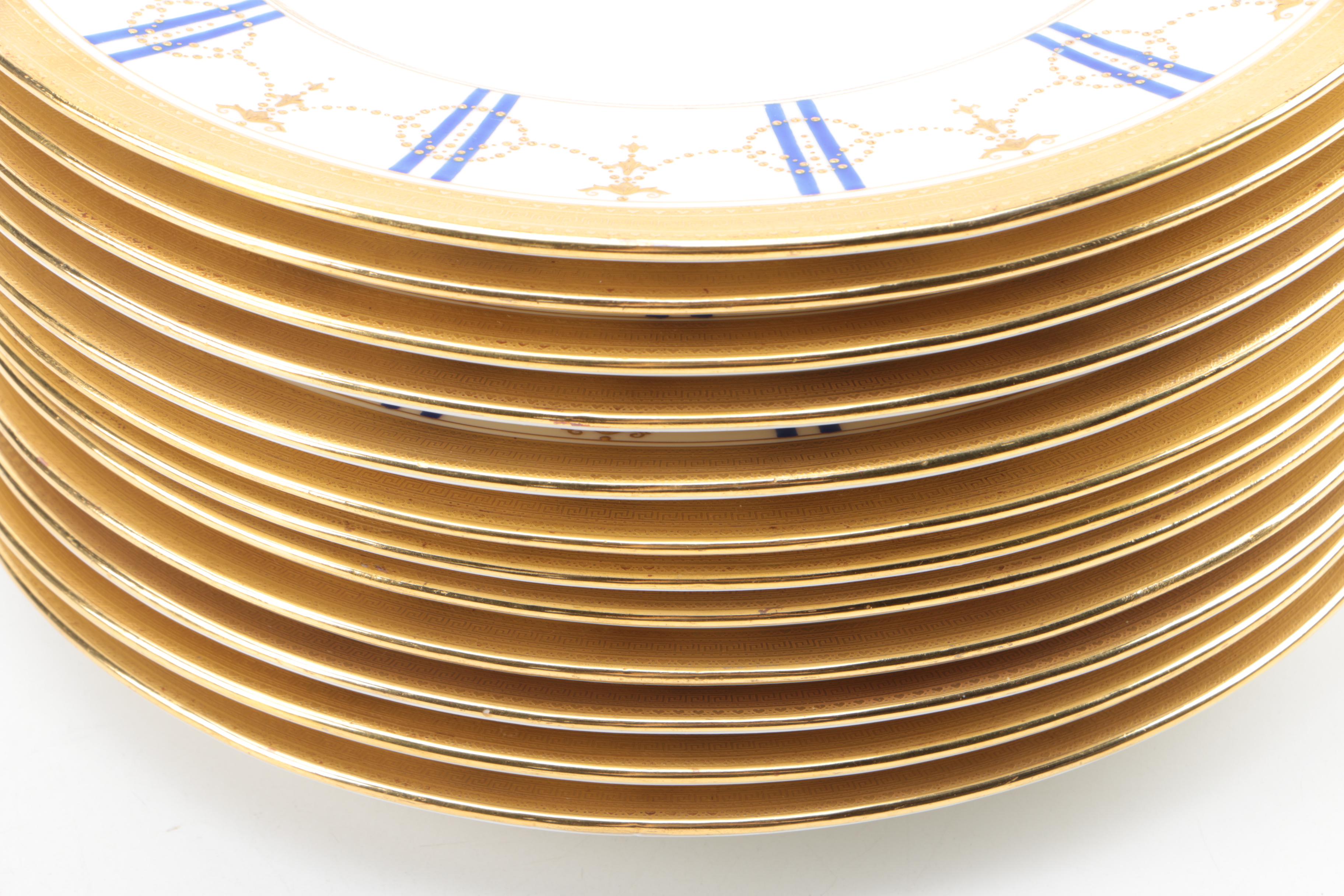 Vintage Minton Dinner Plates Retailed by J. E. Caldwell & Co., 1912-1950