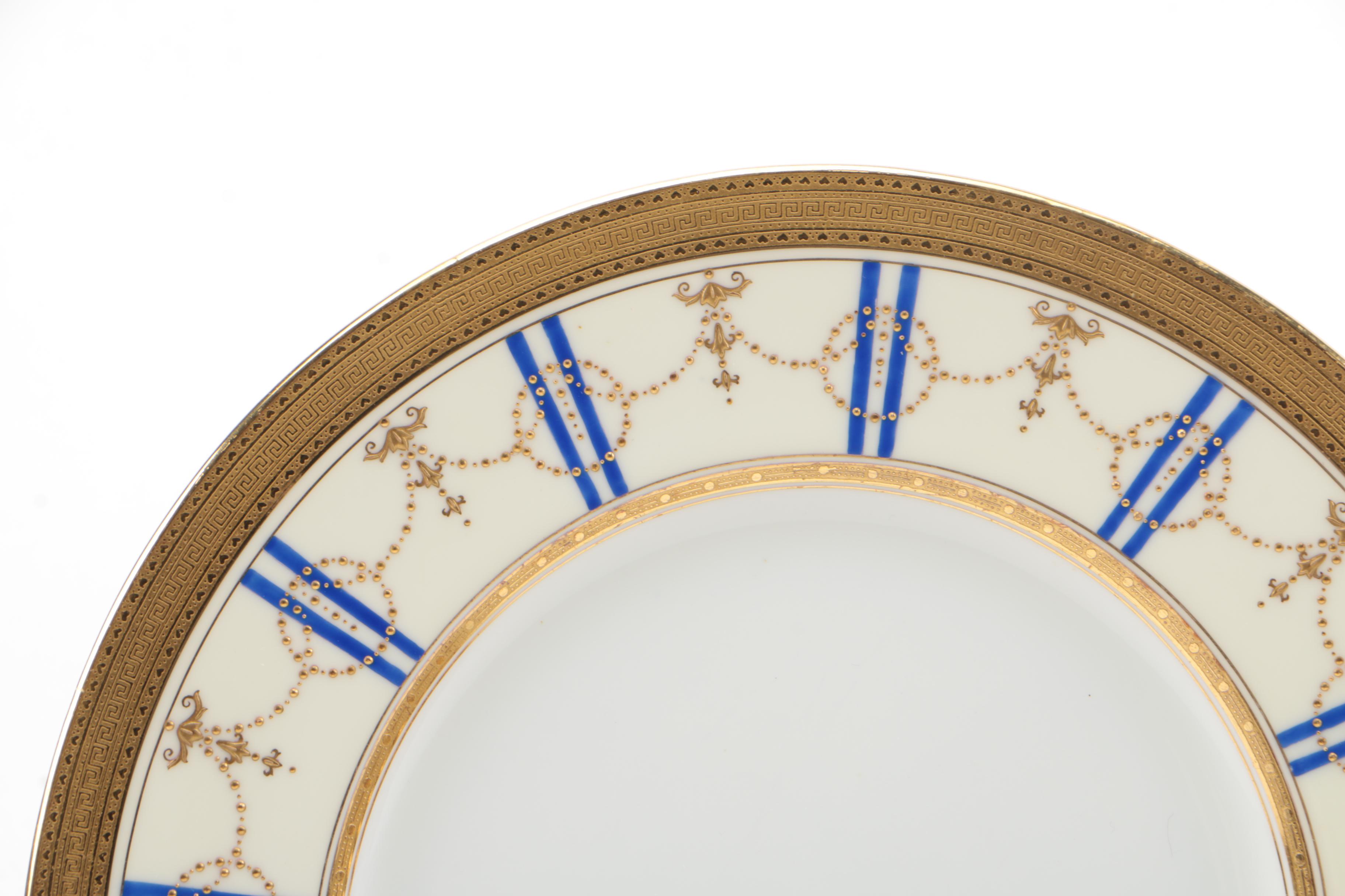 Vintage Minton Dinner Plates Retailed by J. E. Caldwell & Co., 1912-1950