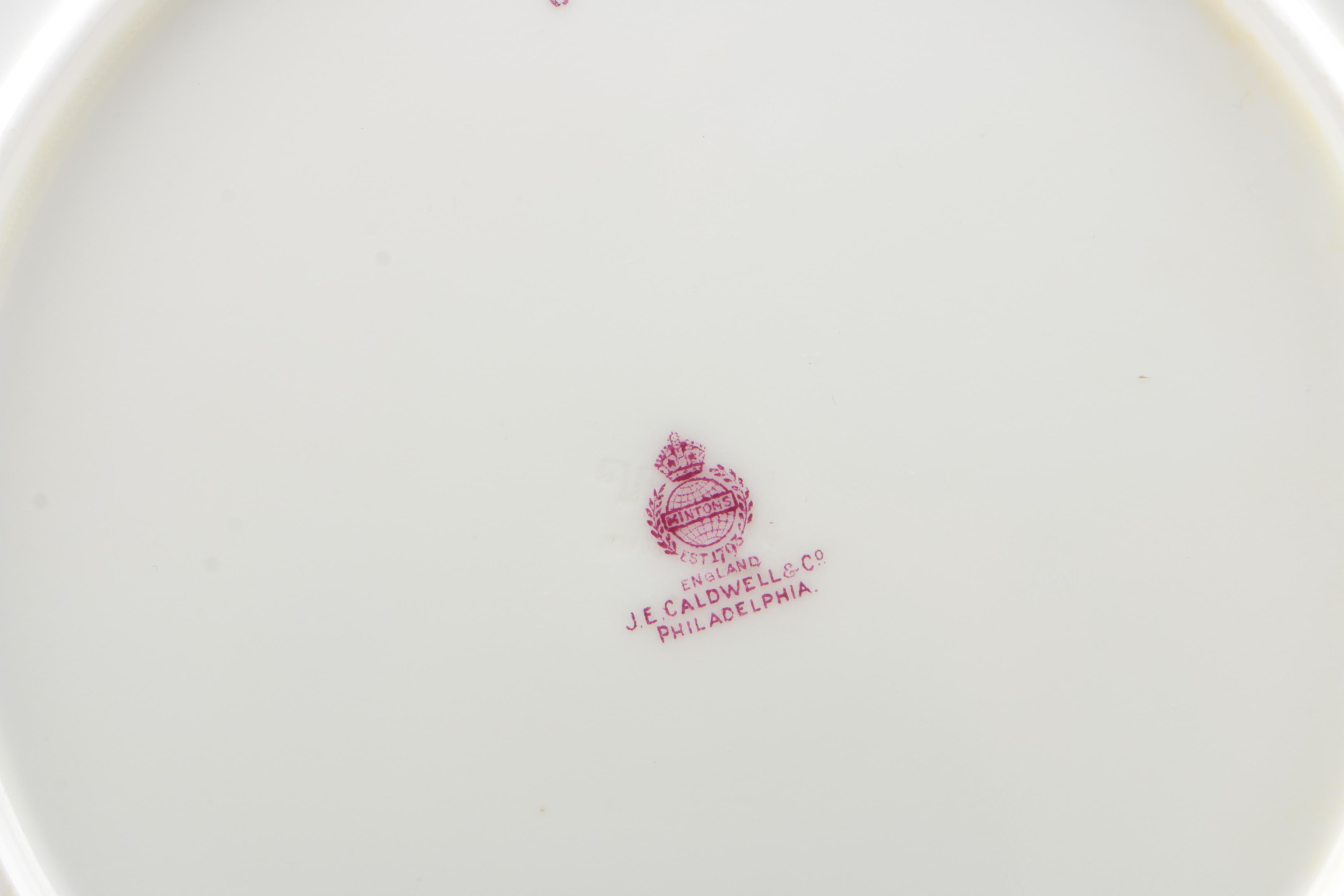 Vintage Minton Dinner Plates Retailed by J. E. Caldwell & Co., 1912-1950