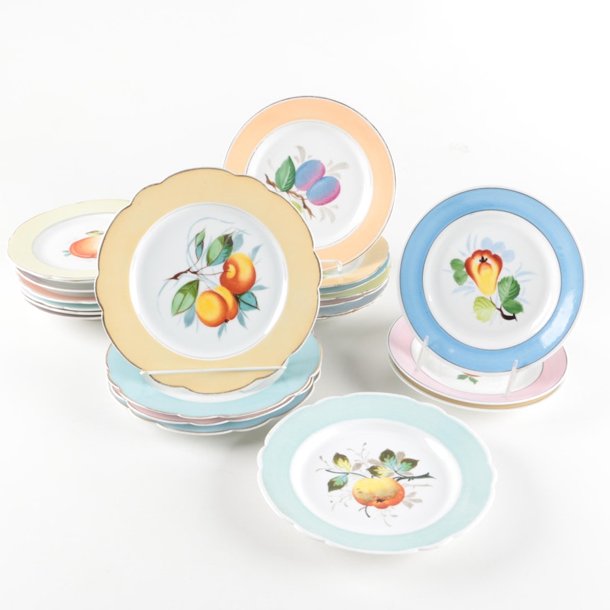 Fruit Themed Porcelain Plates