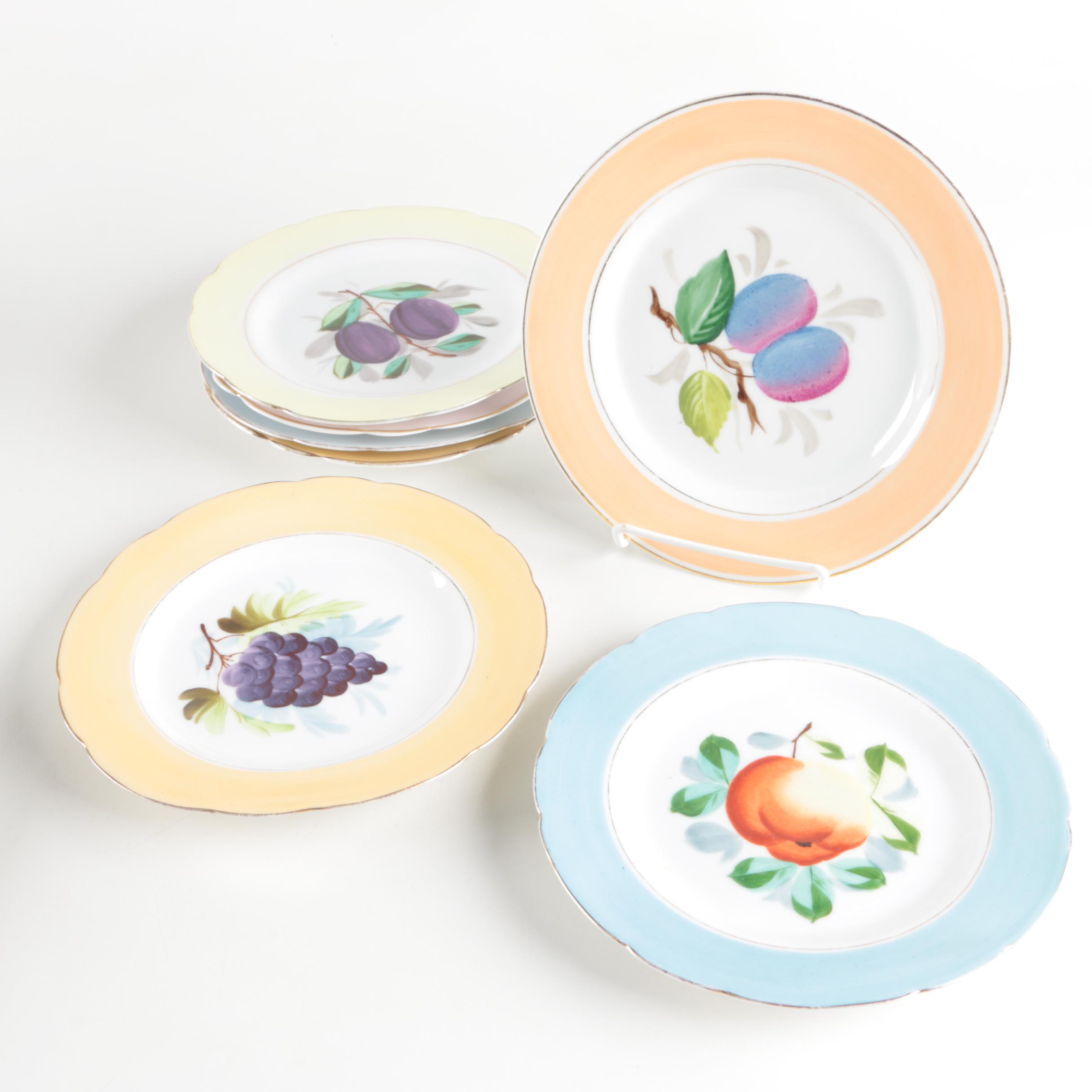 Fruit Themed Porcelain Plates