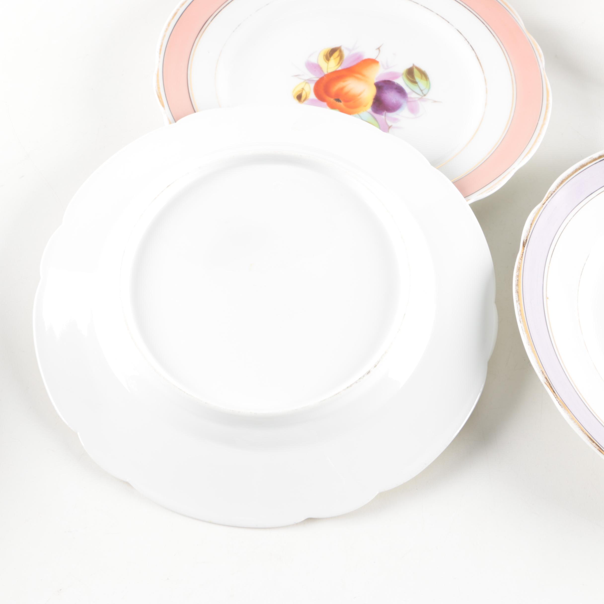 Fruit Themed Porcelain Plates