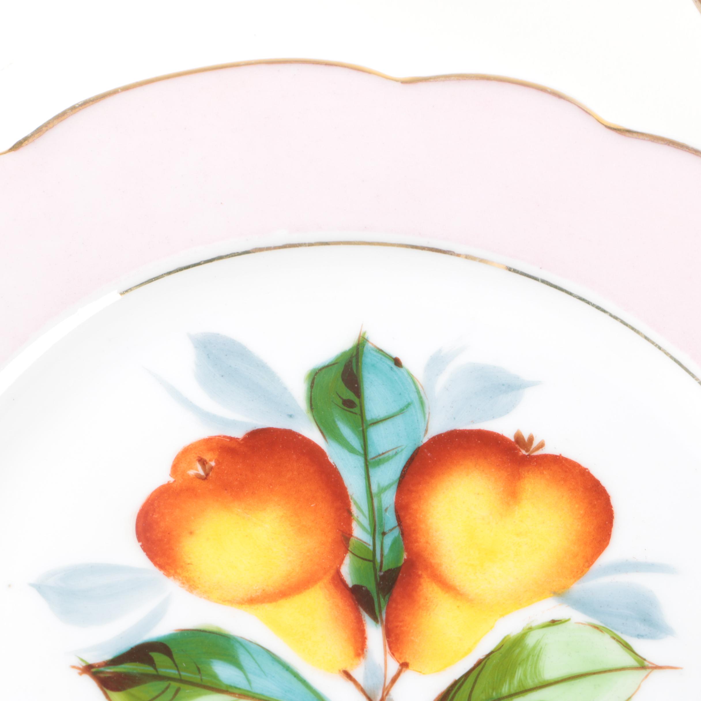 Fruit Themed Porcelain Plates