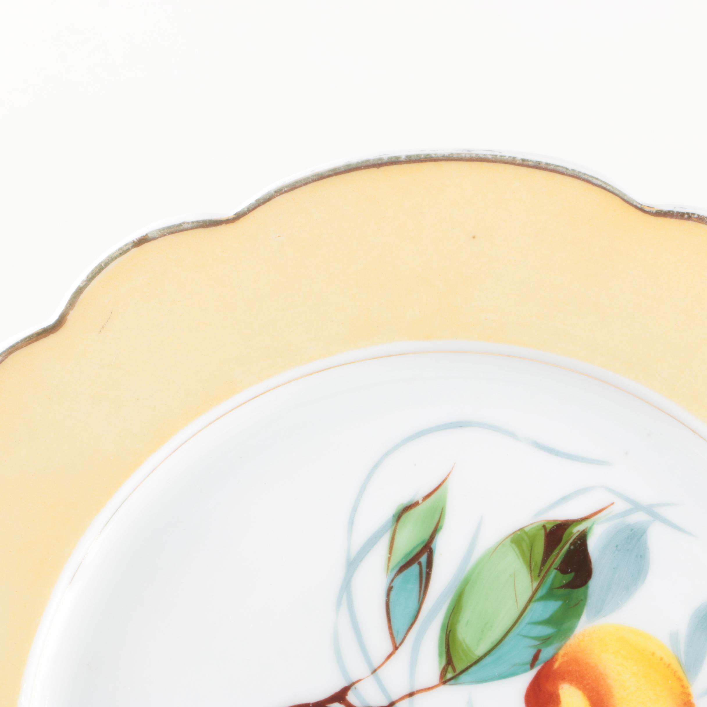 Fruit Themed Porcelain Plates