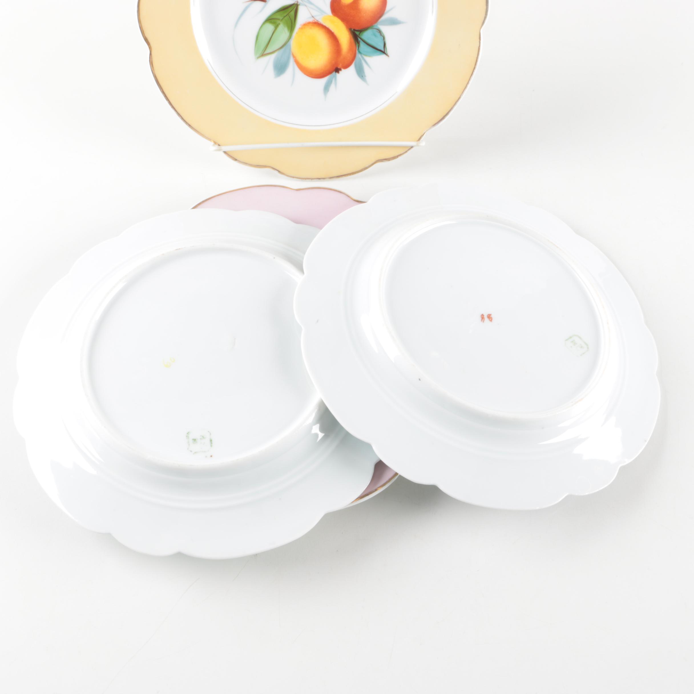 Fruit Themed Porcelain Plates