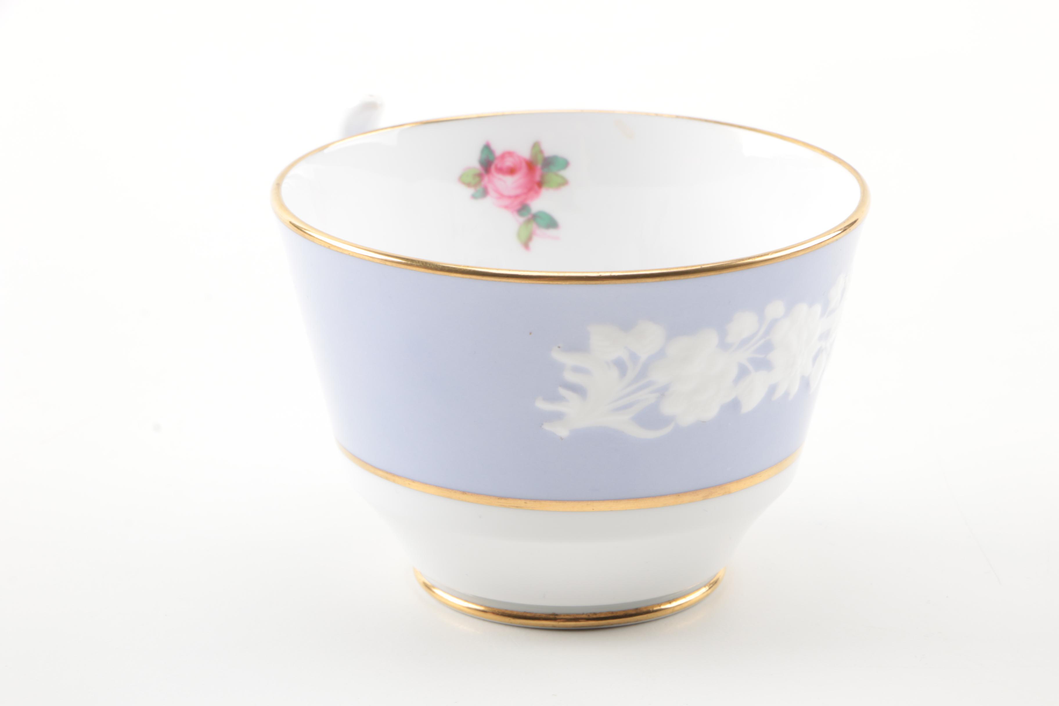 Vintage Copeland Spode "Maritime Rose" Porcelain Teacups and Saucers