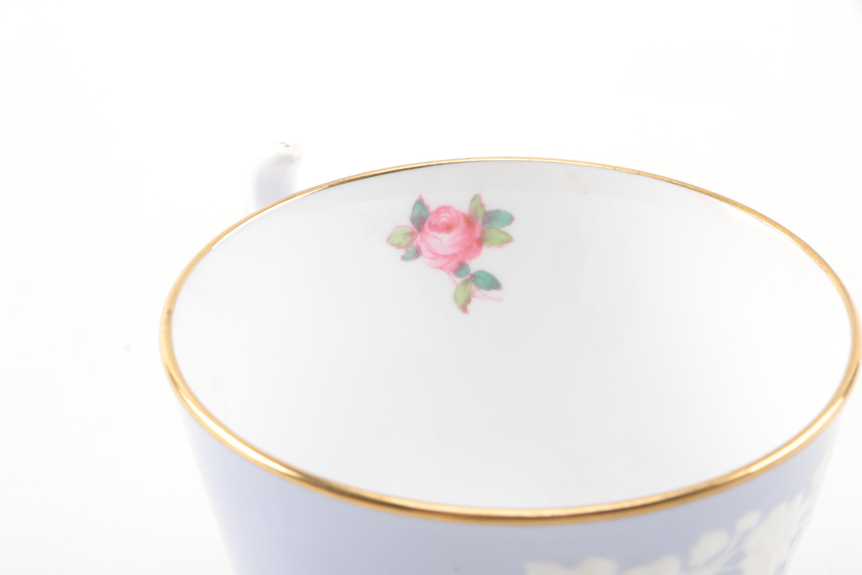 Vintage Copeland Spode "Maritime Rose" Porcelain Teacups and Saucers