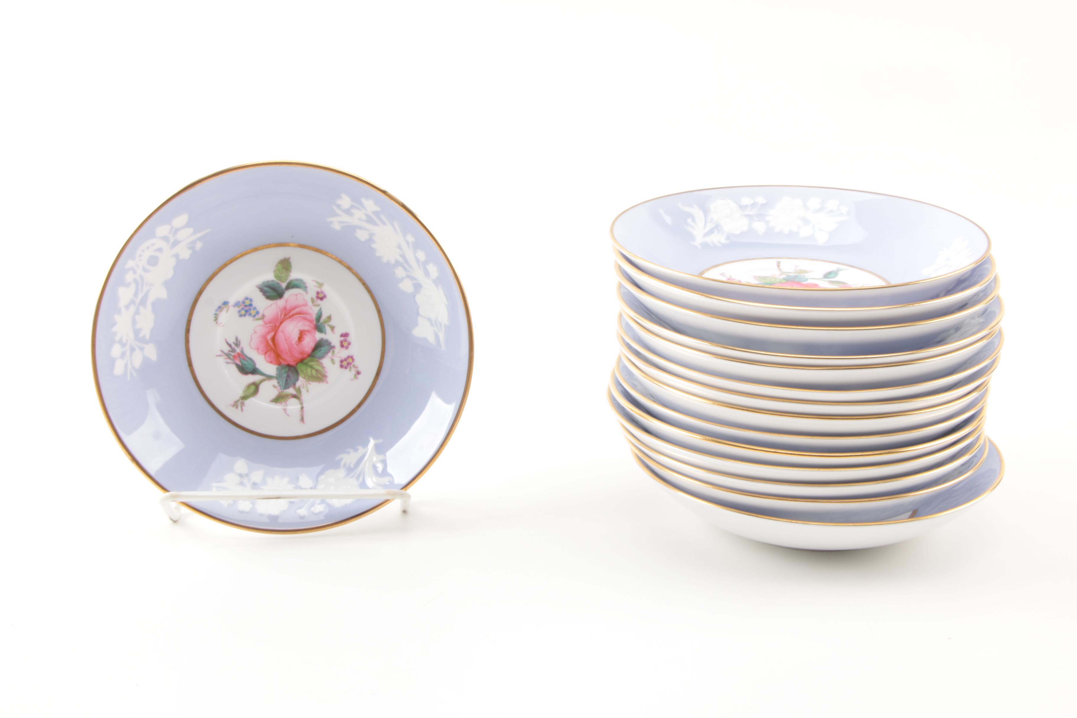 Vintage Copeland Spode "Maritime Rose" Porcelain Teacups and Saucers