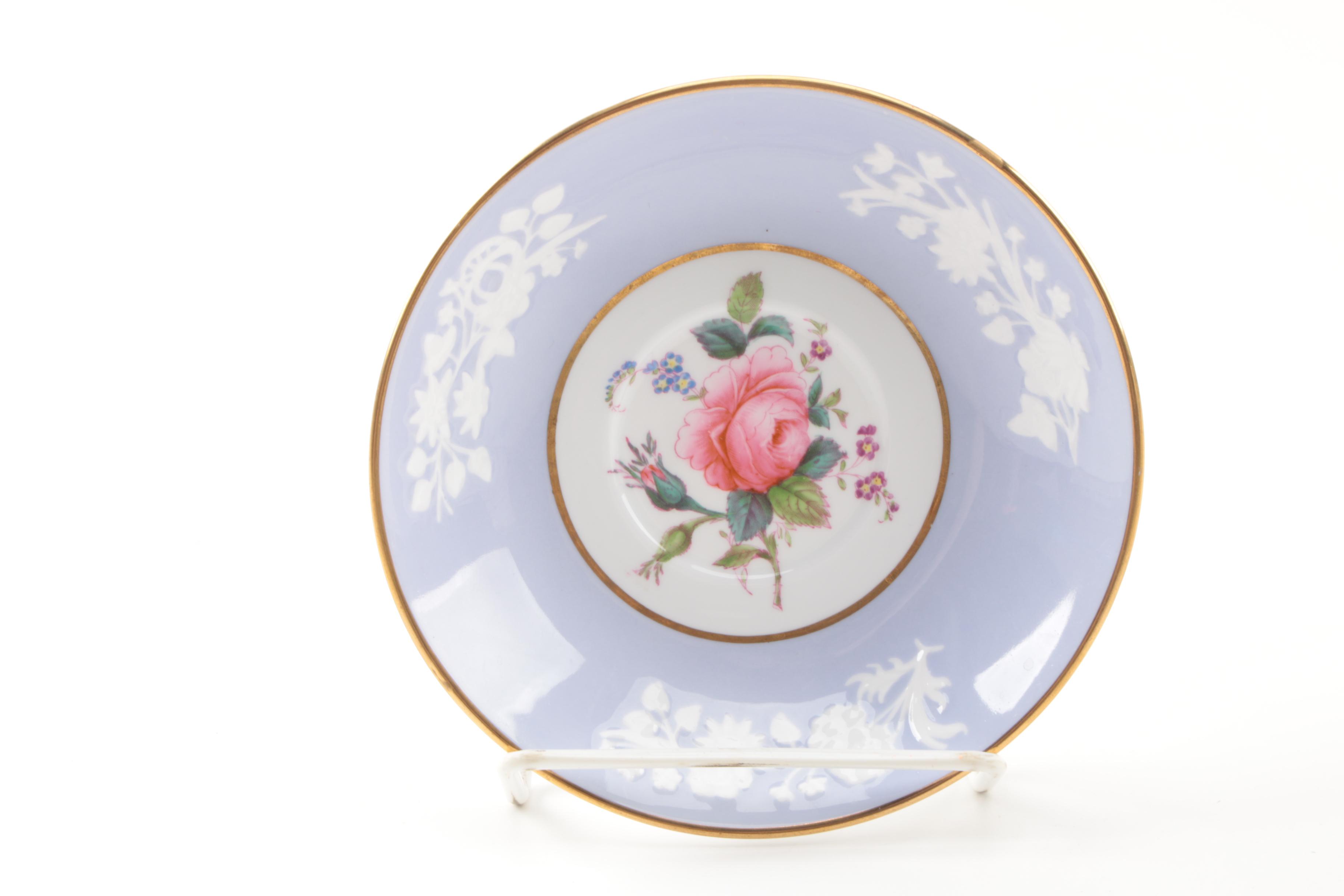 Vintage Copeland Spode "Maritime Rose" Porcelain Teacups and Saucers