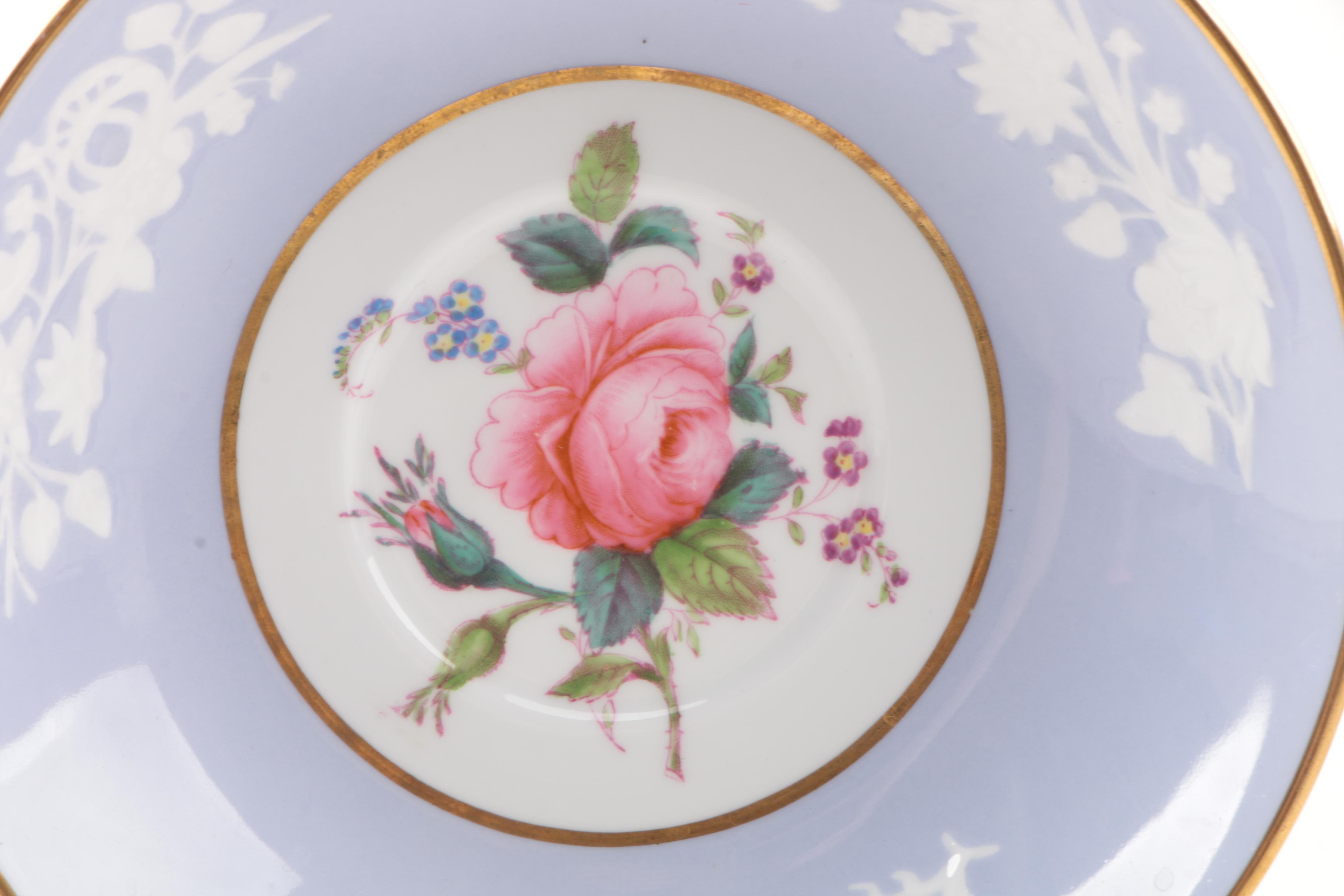 Vintage Copeland Spode "Maritime Rose" Porcelain Teacups and Saucers