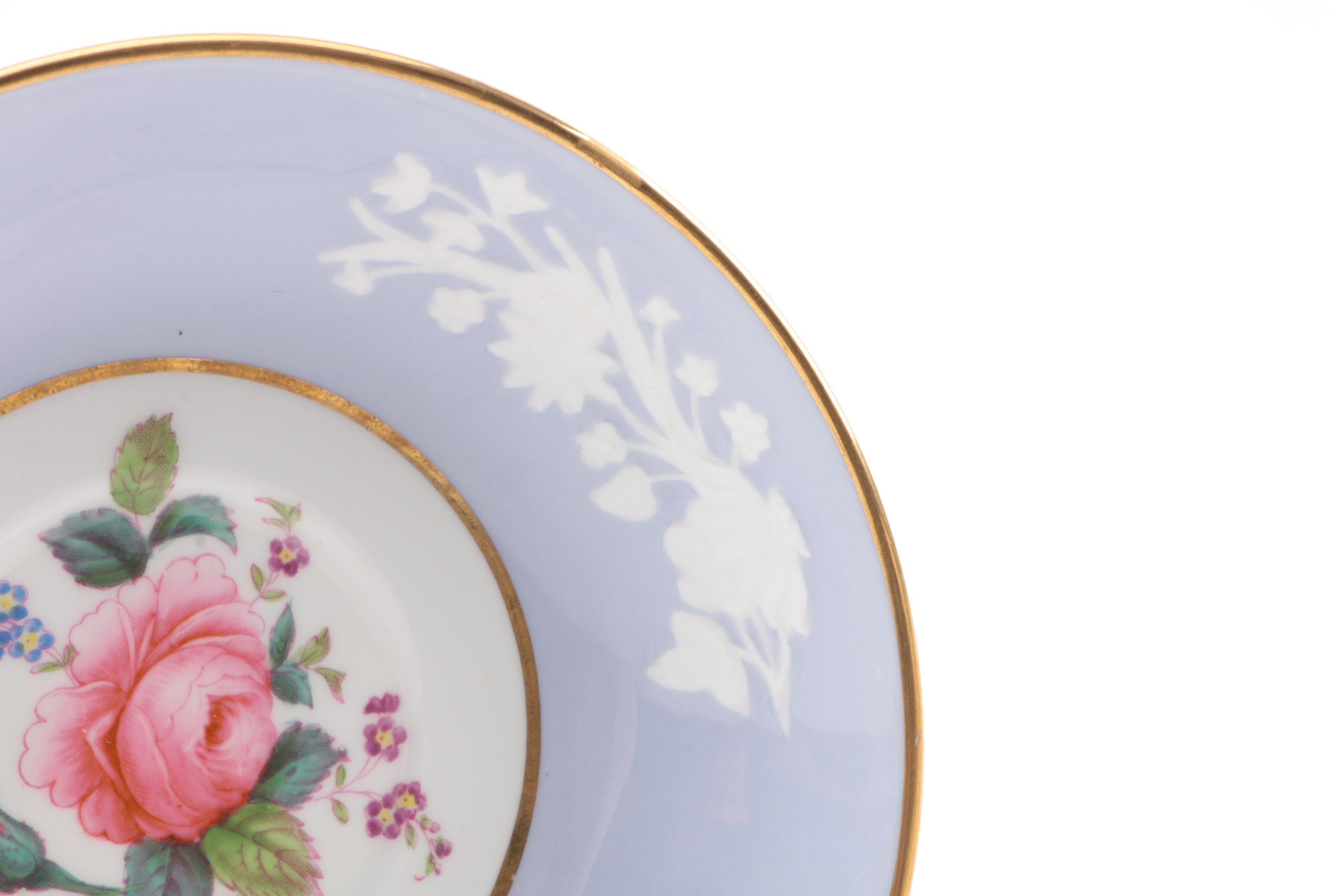 Vintage Copeland Spode "Maritime Rose" Porcelain Teacups and Saucers