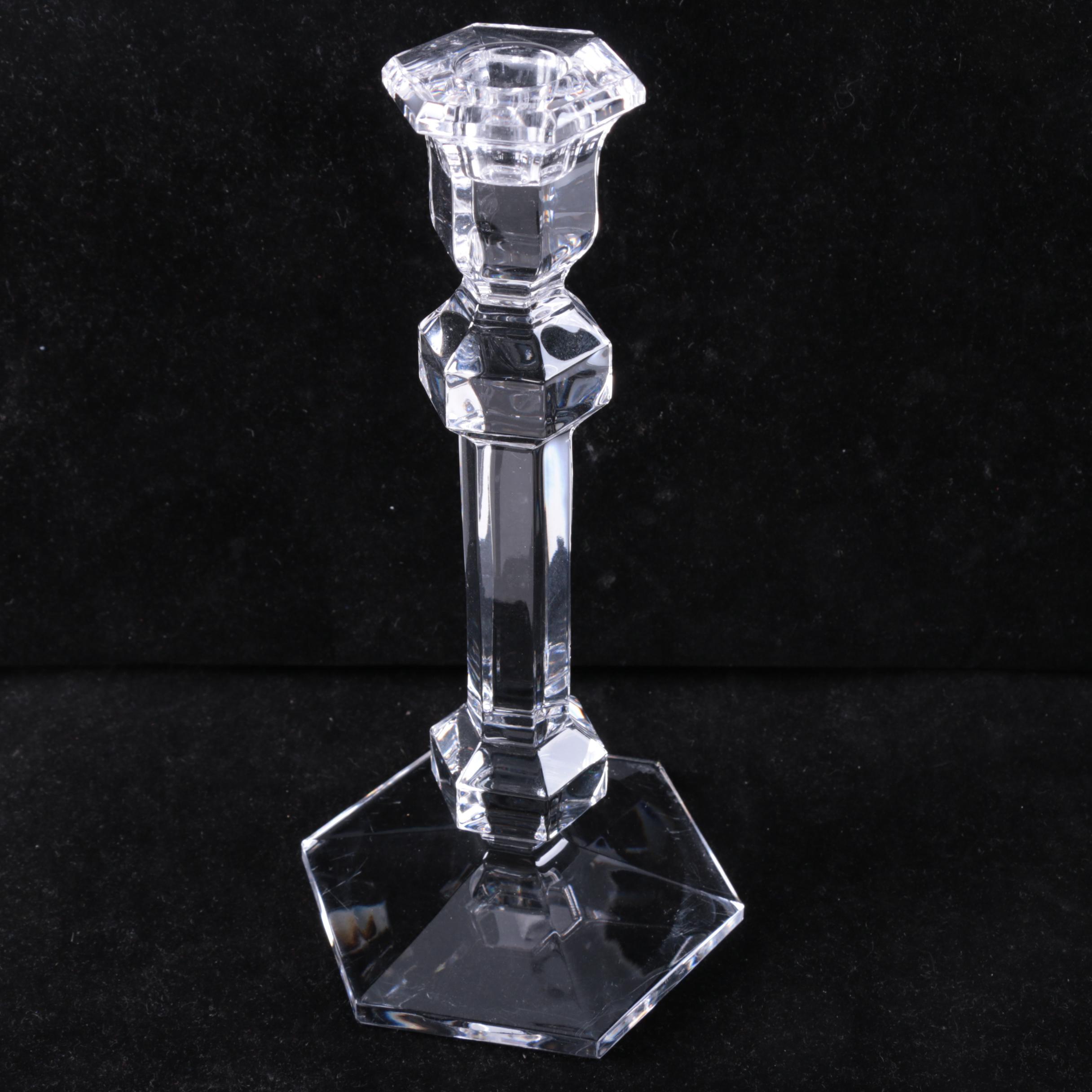 Val St. Lambert "Gardenia" Crystal Candlestick