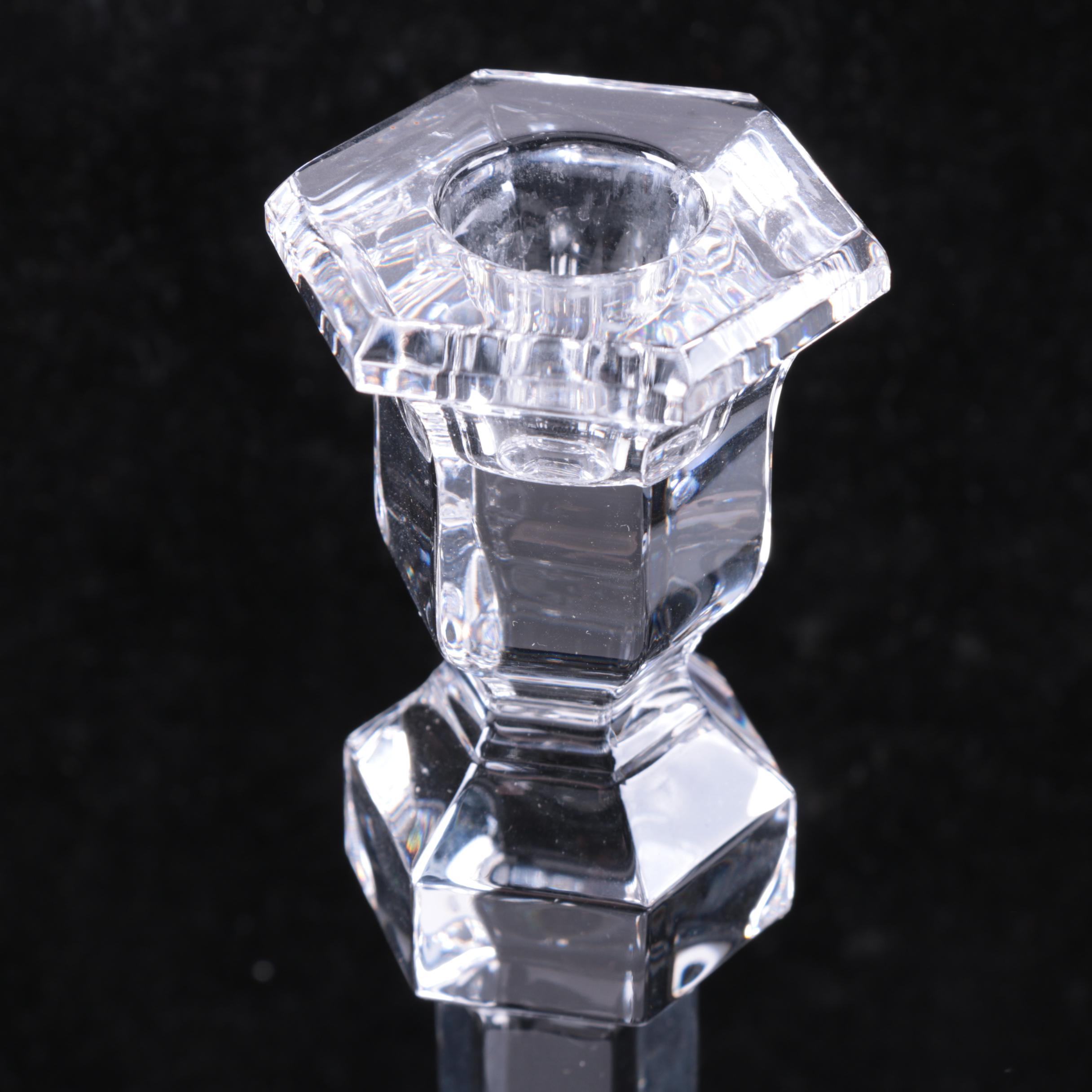 Val St. Lambert "Gardenia" Crystal Candlestick