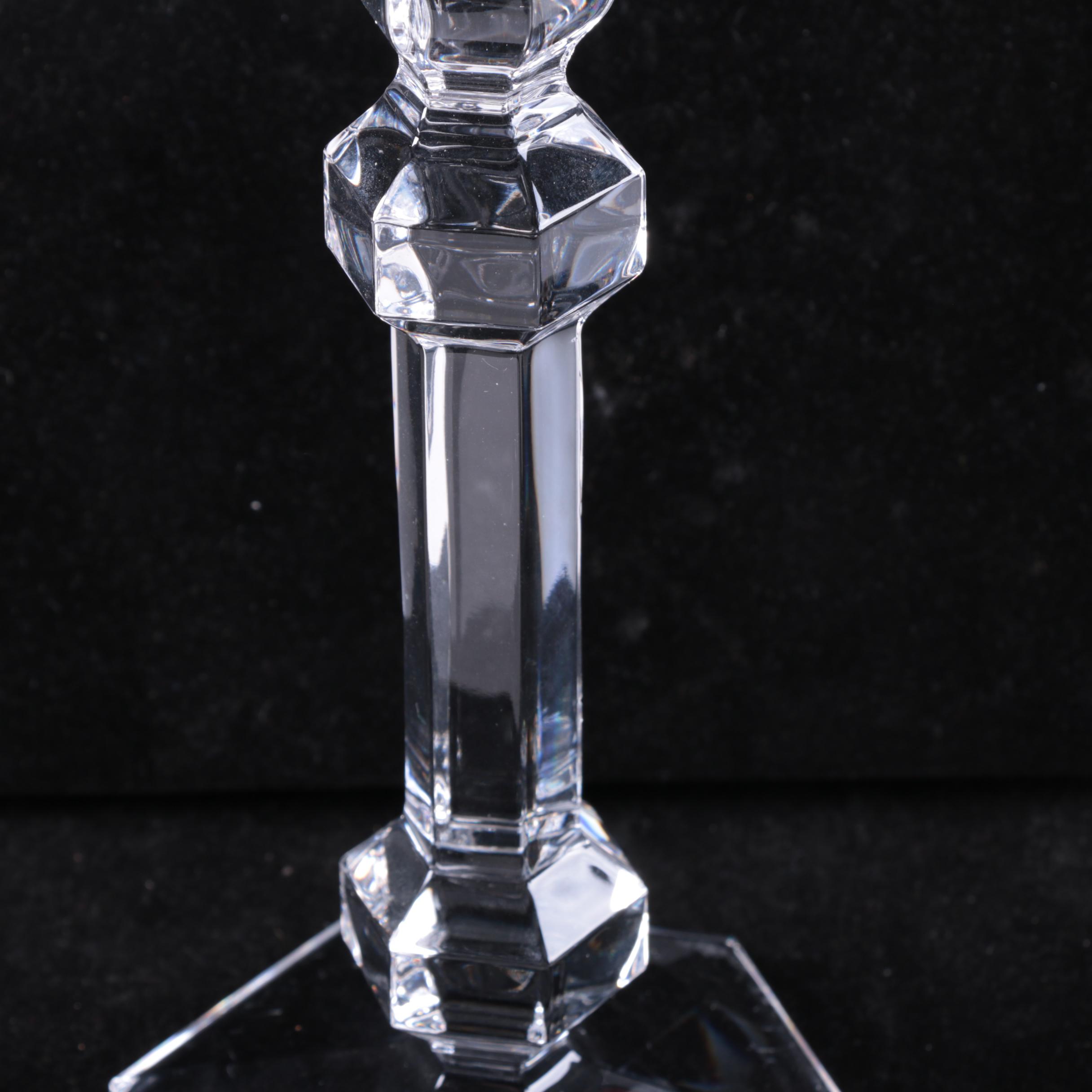 Val St. Lambert "Gardenia" Crystal Candlestick