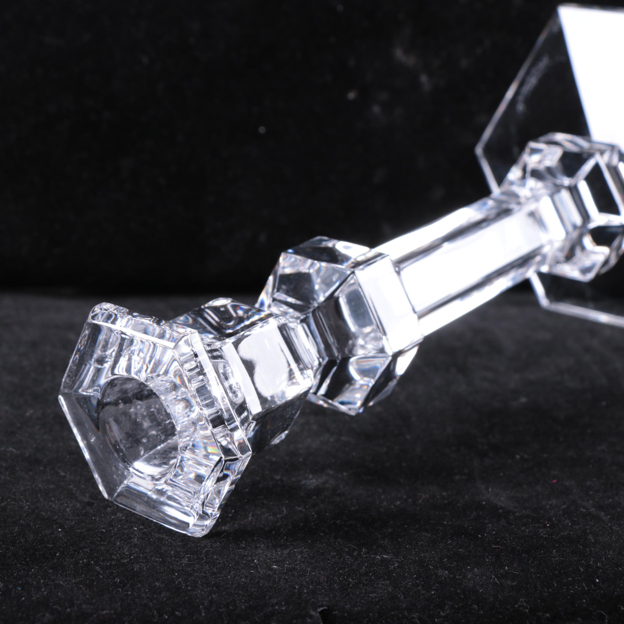 Val St. Lambert "Gardenia" Crystal Candlestick