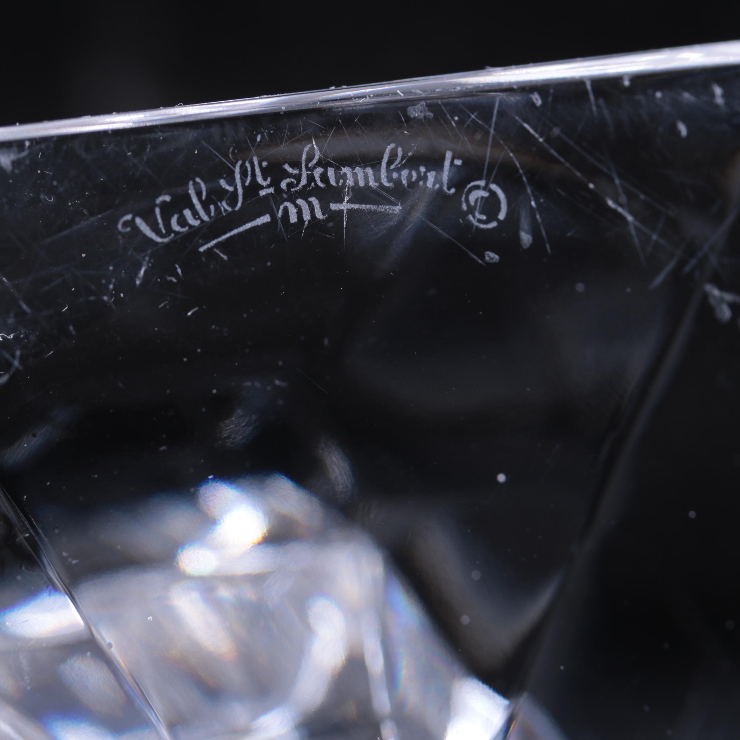 Val St. Lambert "Gardenia" Crystal Candlestick