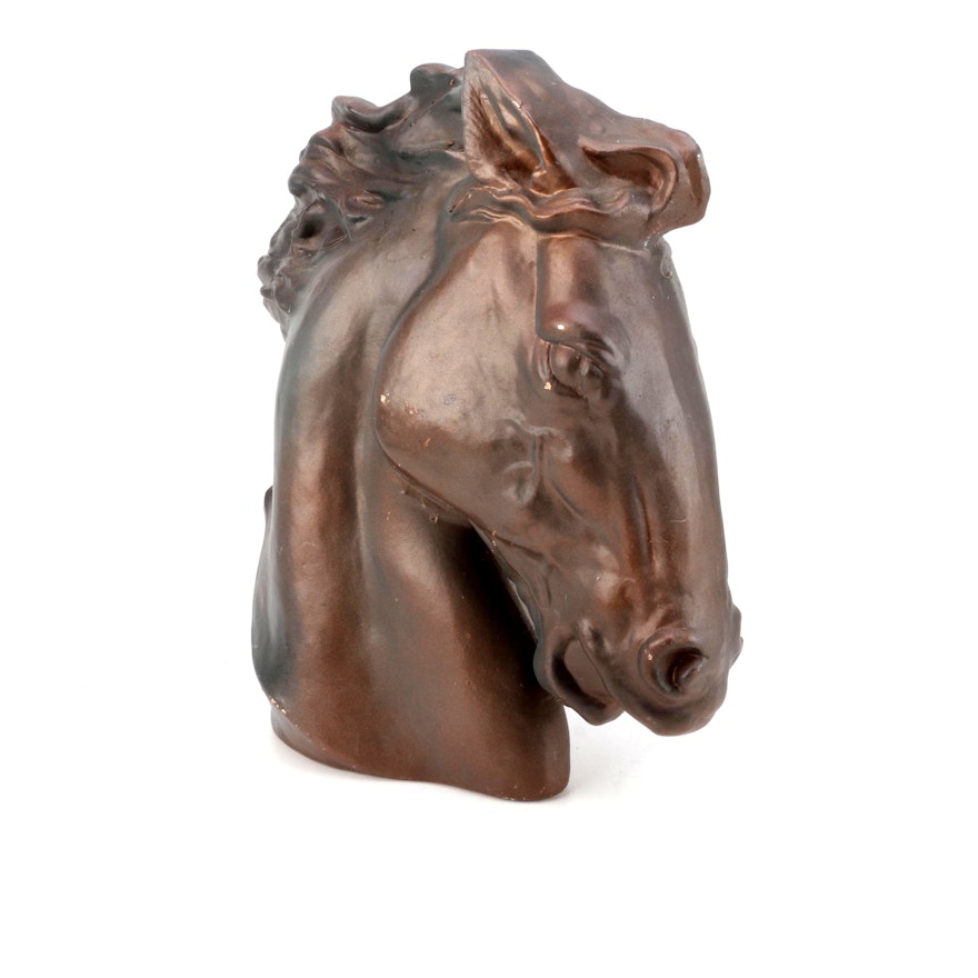 Bronze Tone Horse Bust