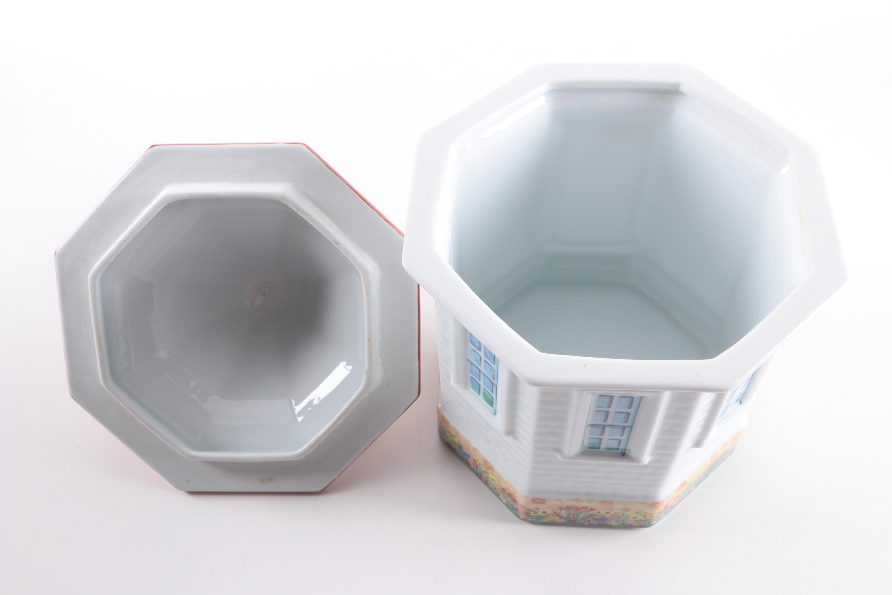 Mount Vernon "The Garden House Collection" Porcelain Mugs and Jar