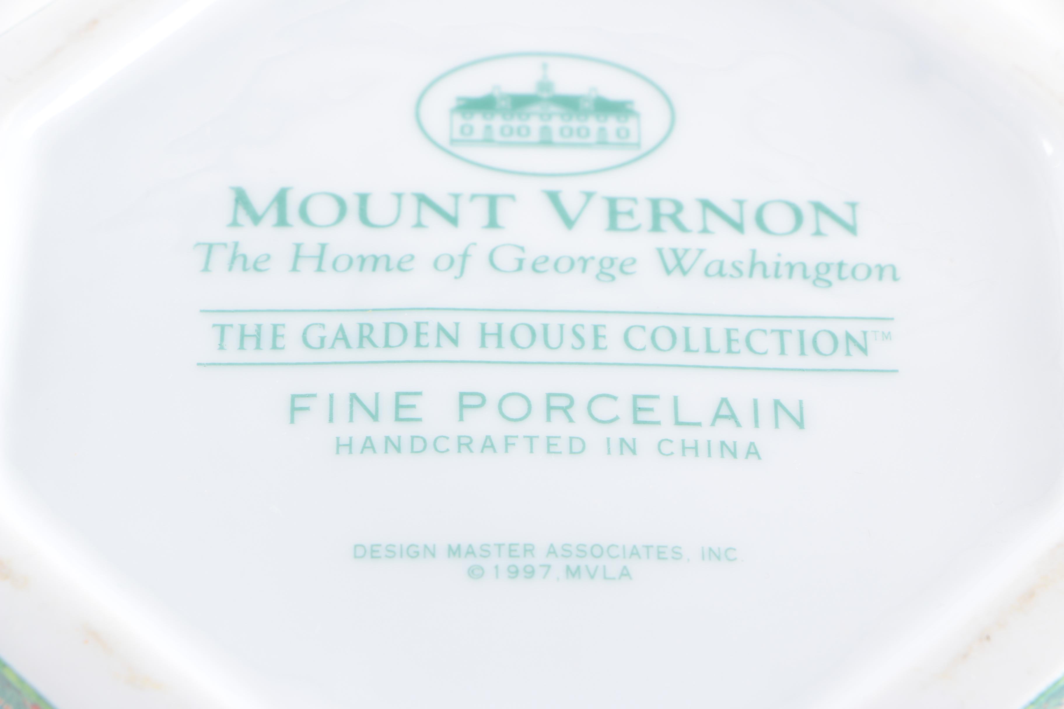 Mount Vernon "The Garden House Collection" Porcelain Mugs and Jar